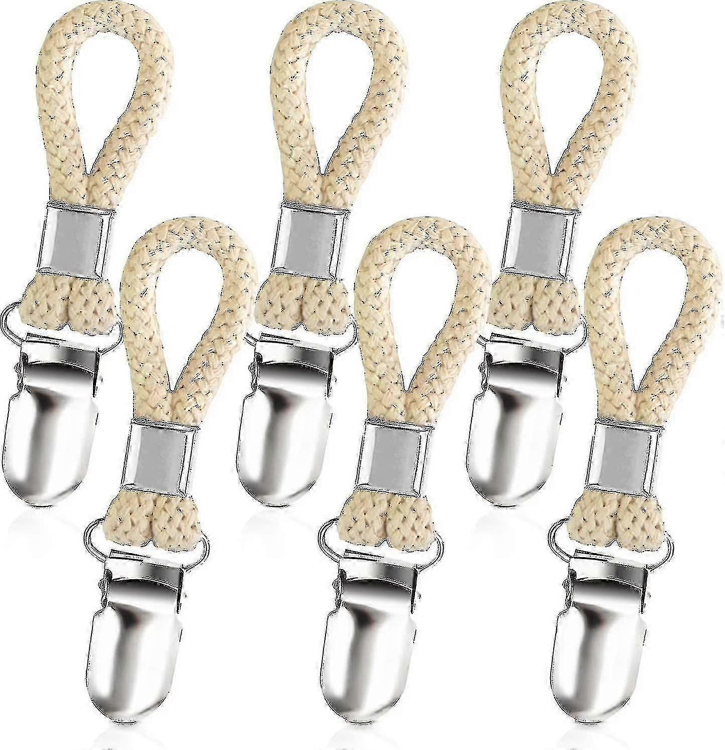 6 pièces de cintres à pince à serviettes, adaptés aux torchons, porte-serviettes, pinces à serviettes pour boucles