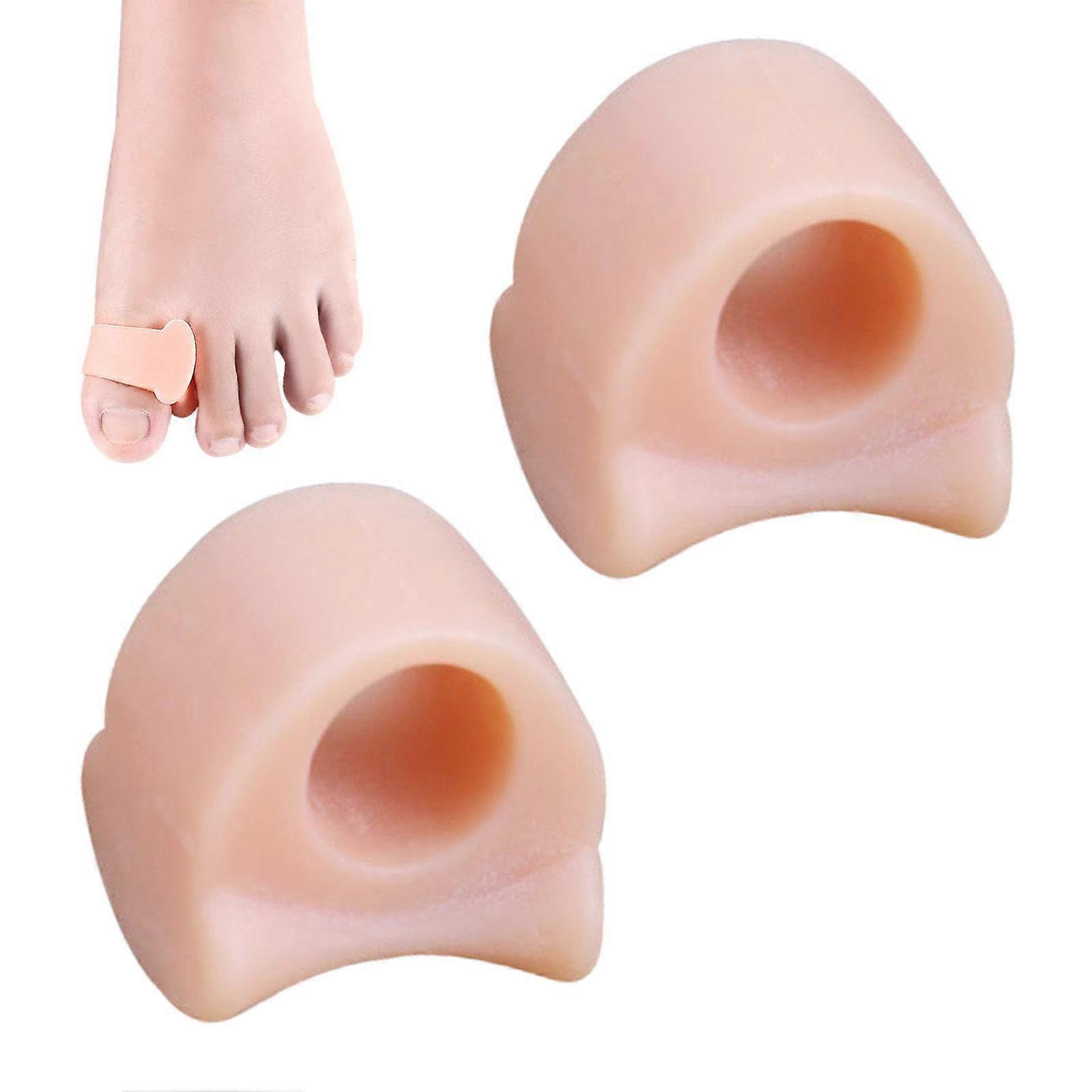 Toe Spacer - Silicone Toe Straightener for Big Toe Alignment | Comfortable Skin-Colored L Size for Crooked and Overlapping Toes