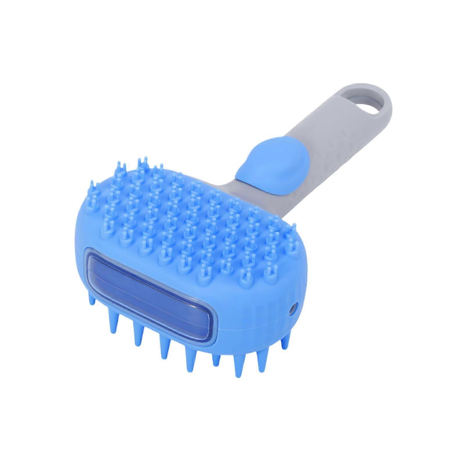 Cat Brush Two Sided Detangling Comb Massage Brush For Short And Long Haired Pets Blue