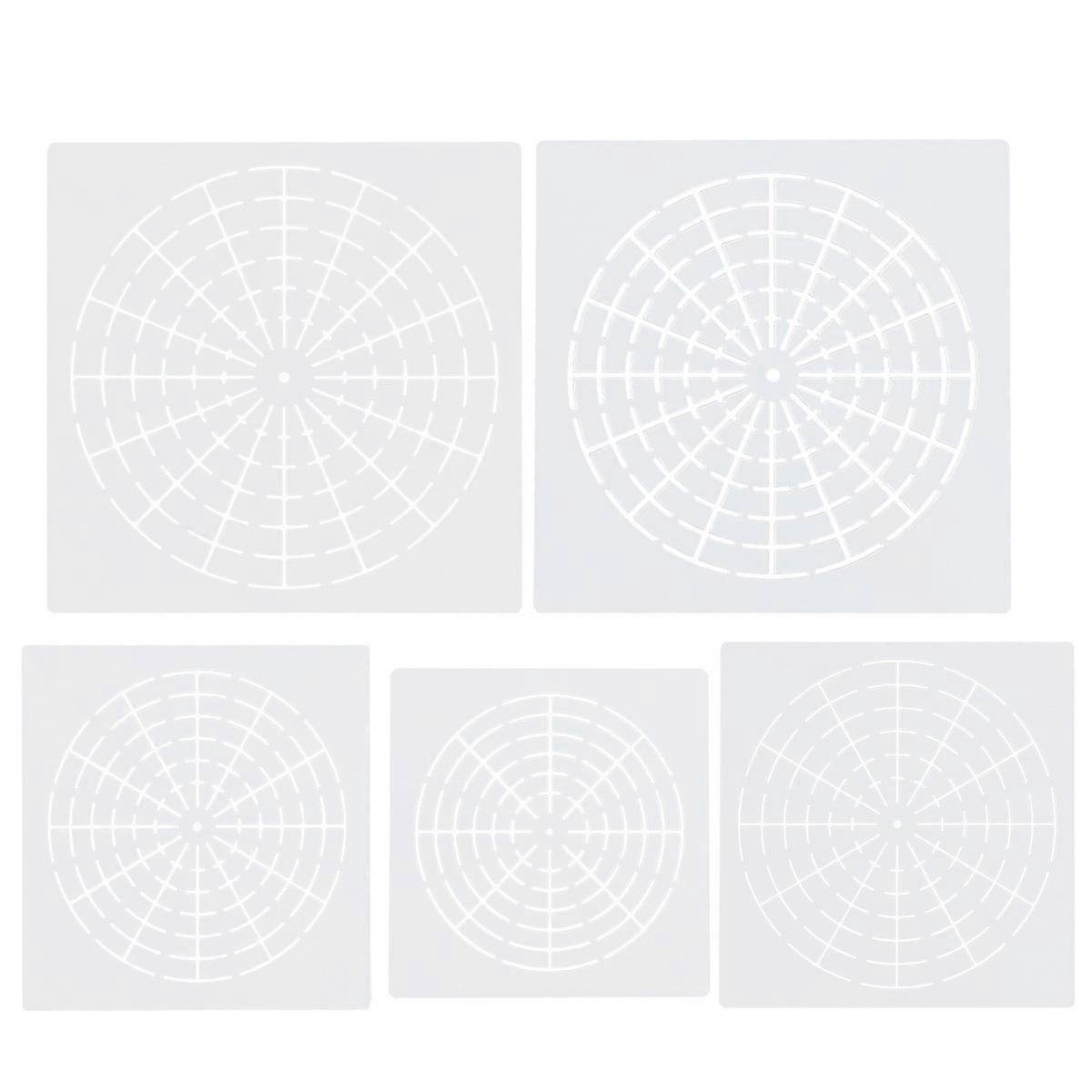 Tracing Stencils for Drawing Mandala Dotting Stencil Geometric Patterns Wall Painting Template for Painting 5 Sheets