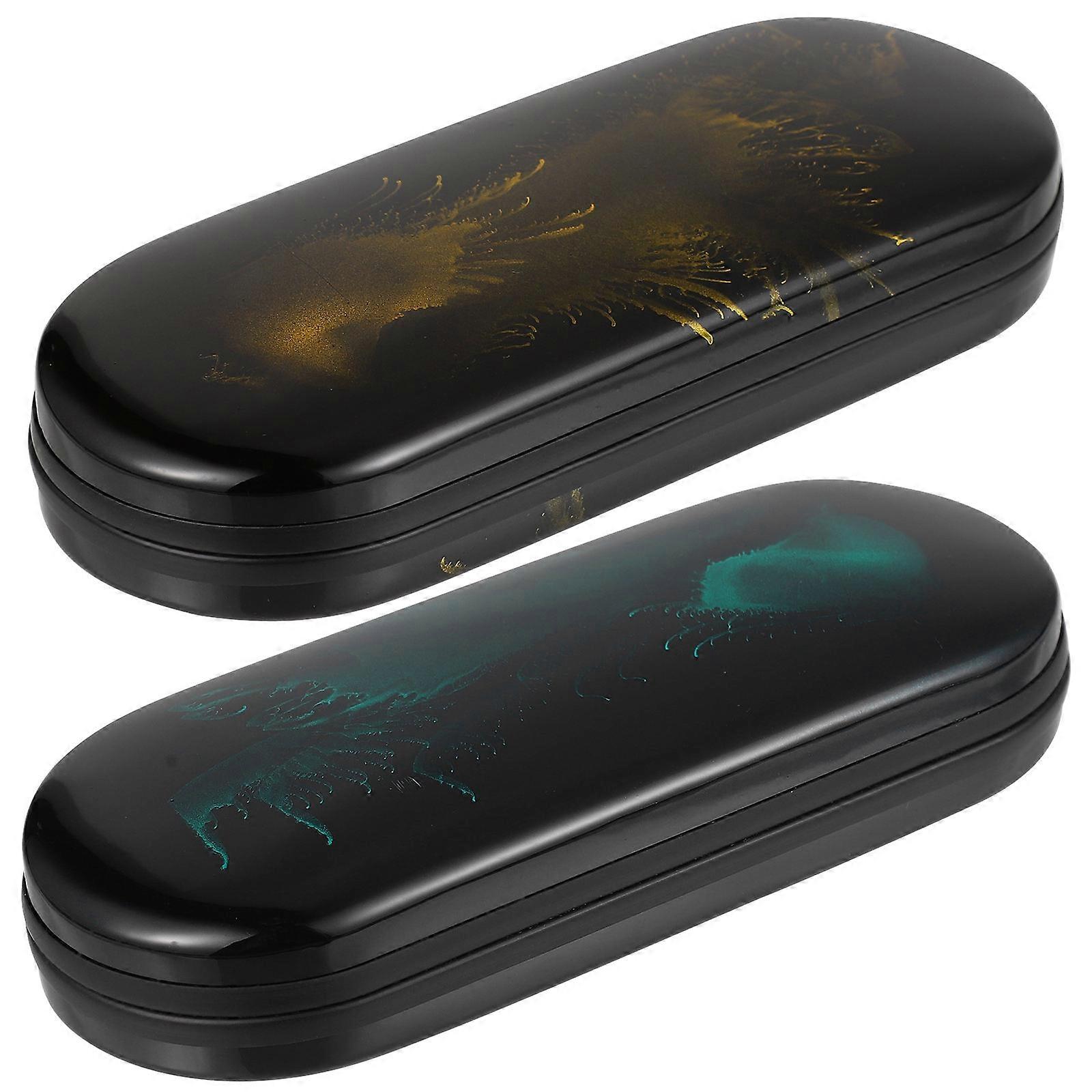 2pcs High End Fashion Sunglasses Case with Durable Smooth Surface for Glasses Storage