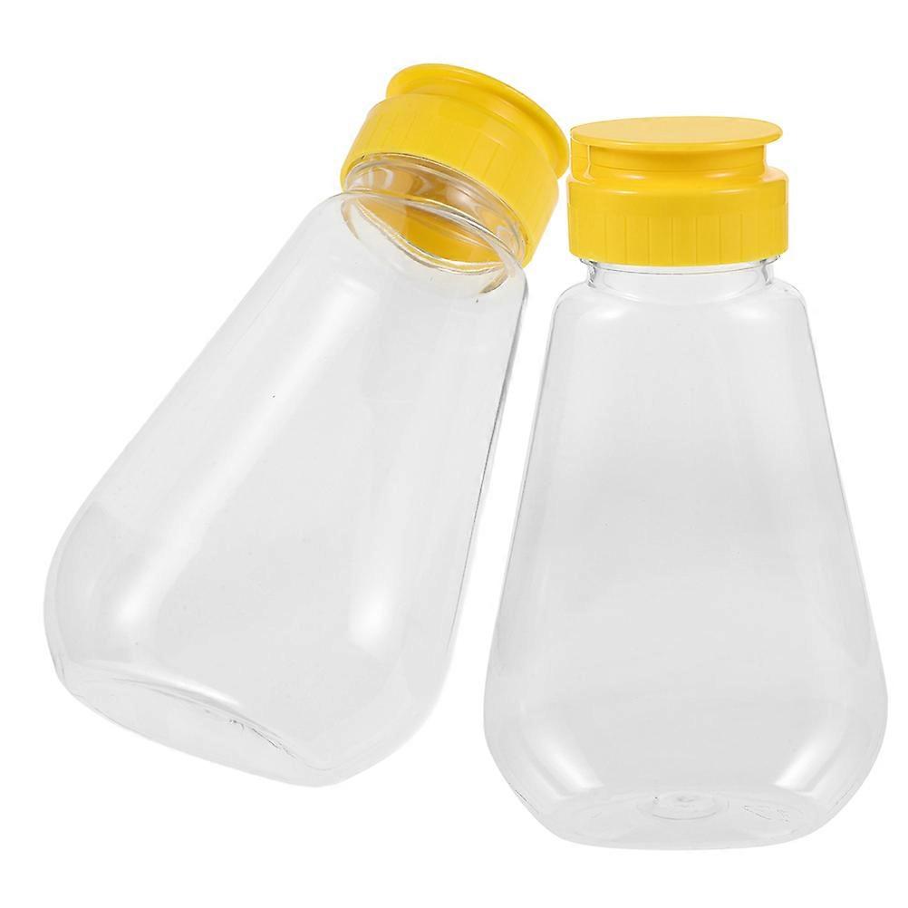 Plastic Sauce Bottle Honey Dispenser for Home Kitchen 2Pcs