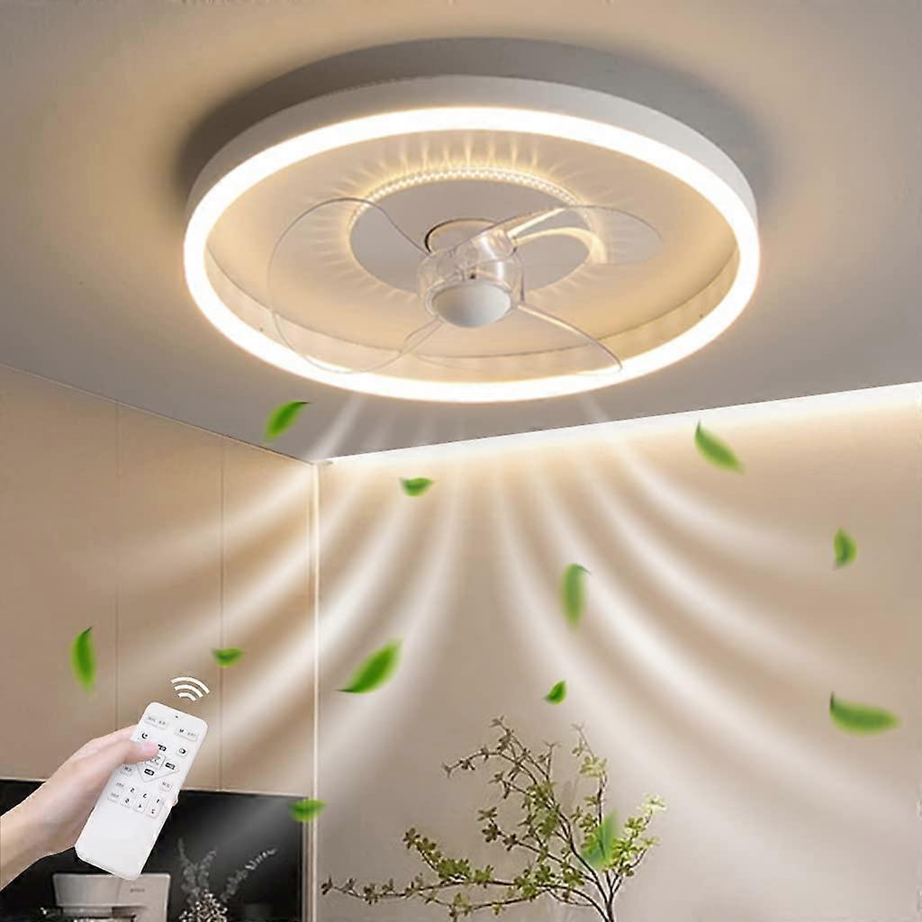 LED Ceiling Fan Light, Modern Light, Adjustable Wind Speed, Quiet, Remote Control