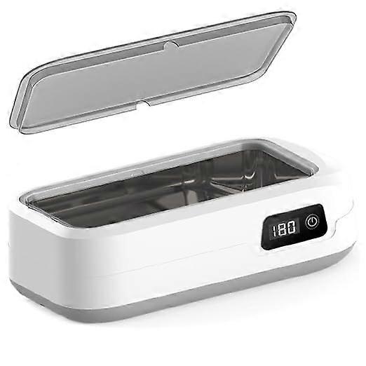 Ultrasonic Cleaner for Jewellery, Glasses, and Dentures - 49000Hz High Frequency Portable Machine with 4 Cleaning Modes, Light Grey