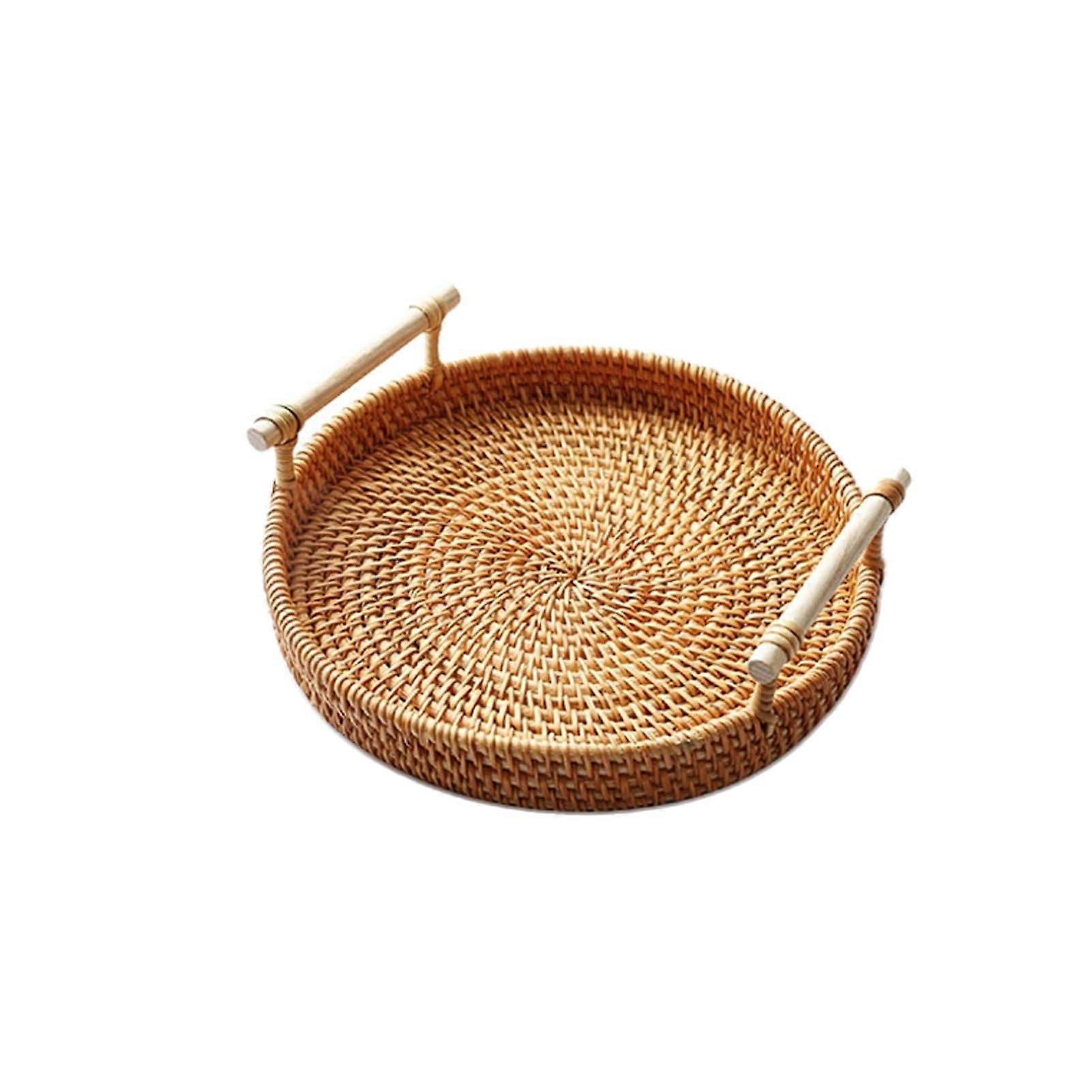 Rattan Storage Container Durable and Sturdy Design for Home and Kitchen 22x3cm Organizer Basket