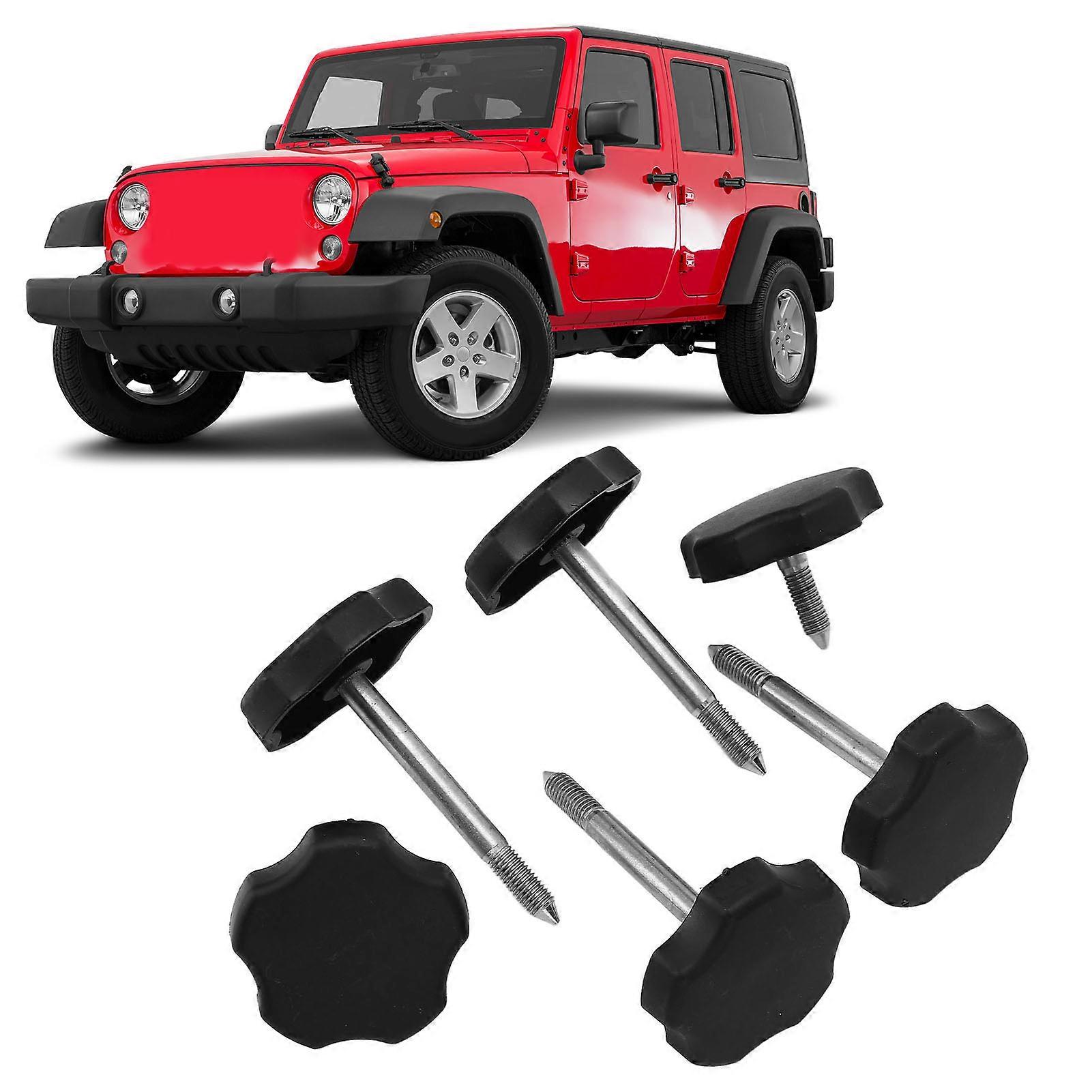 6PCs Soft Top Window Frame Knobs Pins 55397132AB Replacement for Jeep Wrangler Jk 2007‑2018