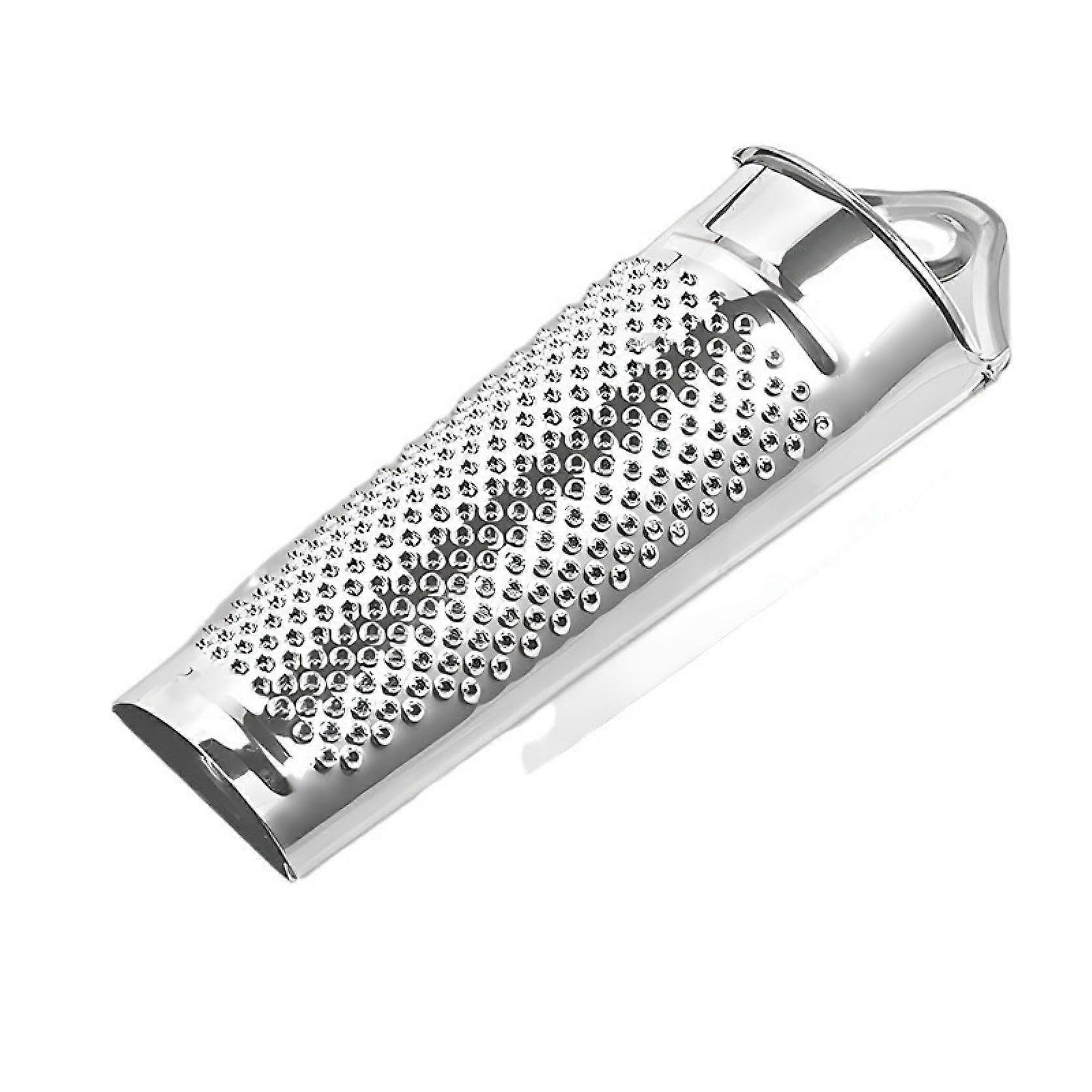Nutmeg Grater with Container, Nutmeg Grater 13.8 cm Stainless Steel Practical Nutmeg Grater with Storage Nutmeg Grater with Container (Silver)