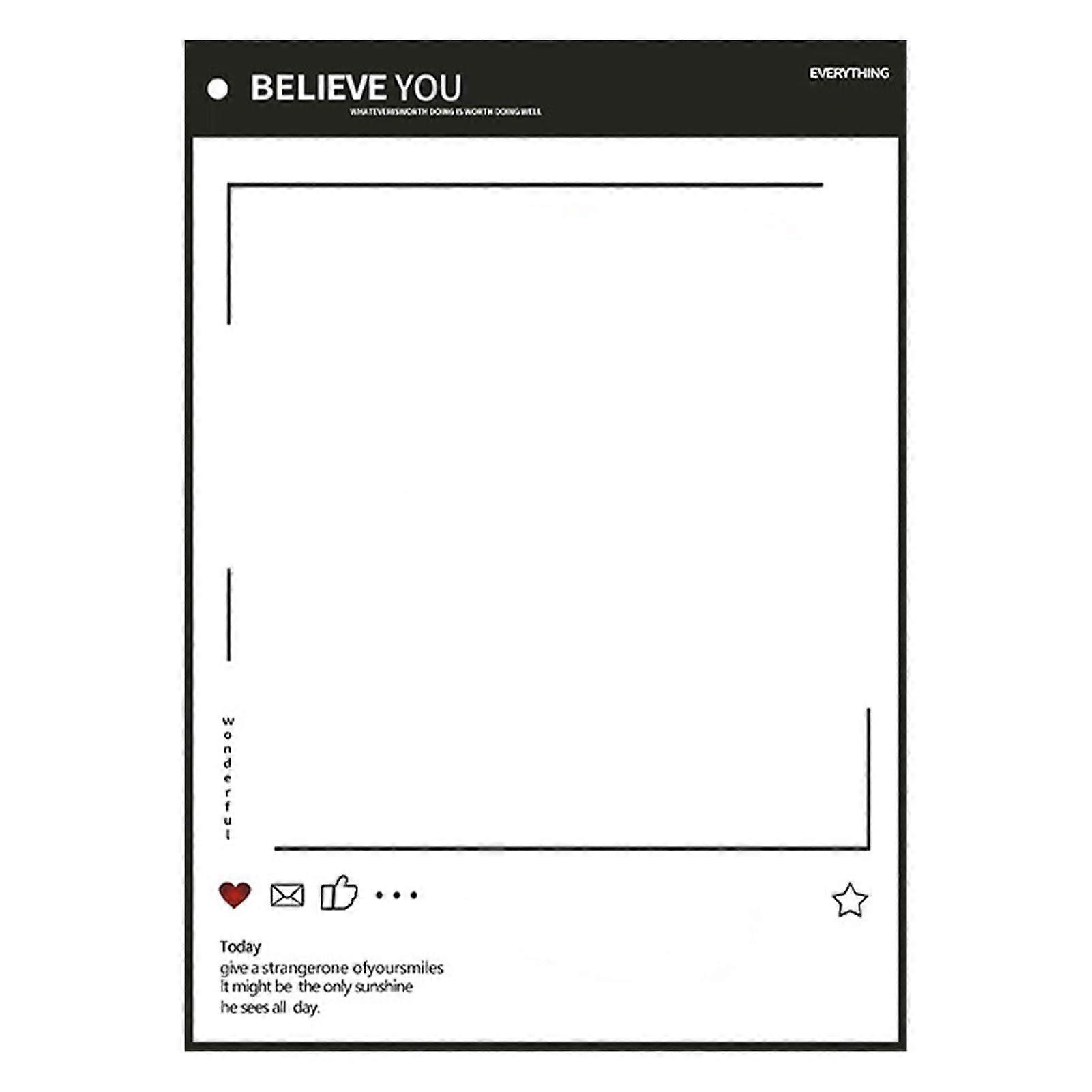 Magnetic Refrigerator Note Sticker, Erasable, Writable Whiteboard, Cute Magnetic Refrigerator Note Sticker, Erasable, Writable, Soft (Message Board)