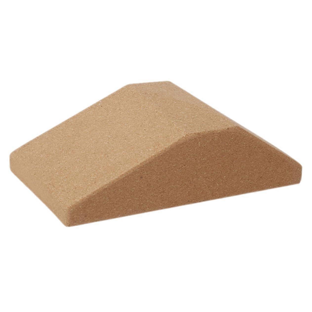Cork Yoga Block For Calf Stretching Slanted Board Lightweight Stable Natural Cork