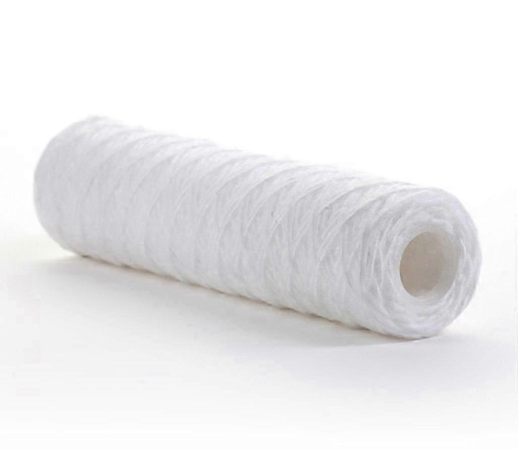 3-Pack of 50 Micron Sediment Filters - Universal 2.5x10 Inch String Wound Cartridges for Water Filtration System Replacement