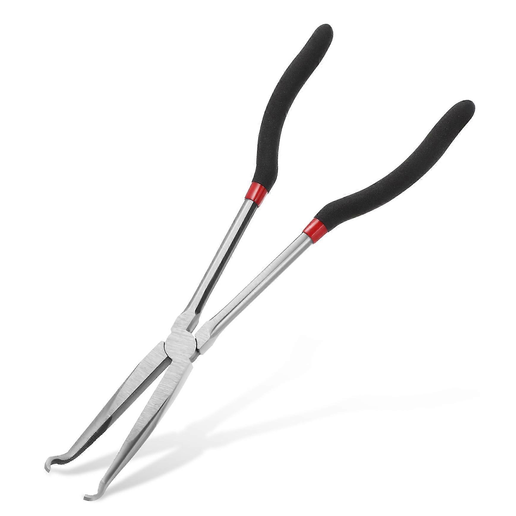 Electrician Tool Pliers Long Nose 280mm Angled Long Reach Pliers with Narrow Tip for Electrical Cable Connections