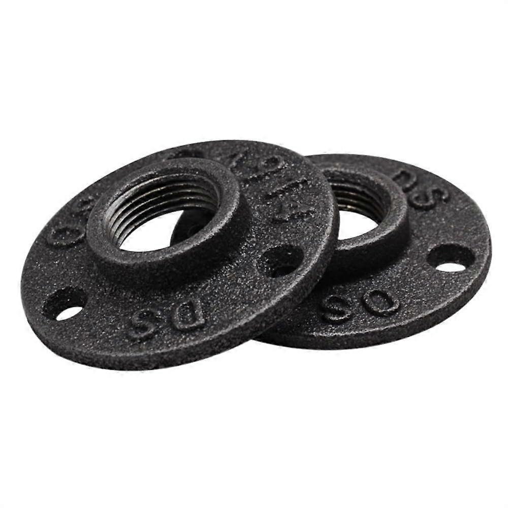 SHUNMIN Flange 10 Pieces 1/2'; 3/4'; Cast Iron Pipe Fitting Wall Mount (Iron Flange DN20)