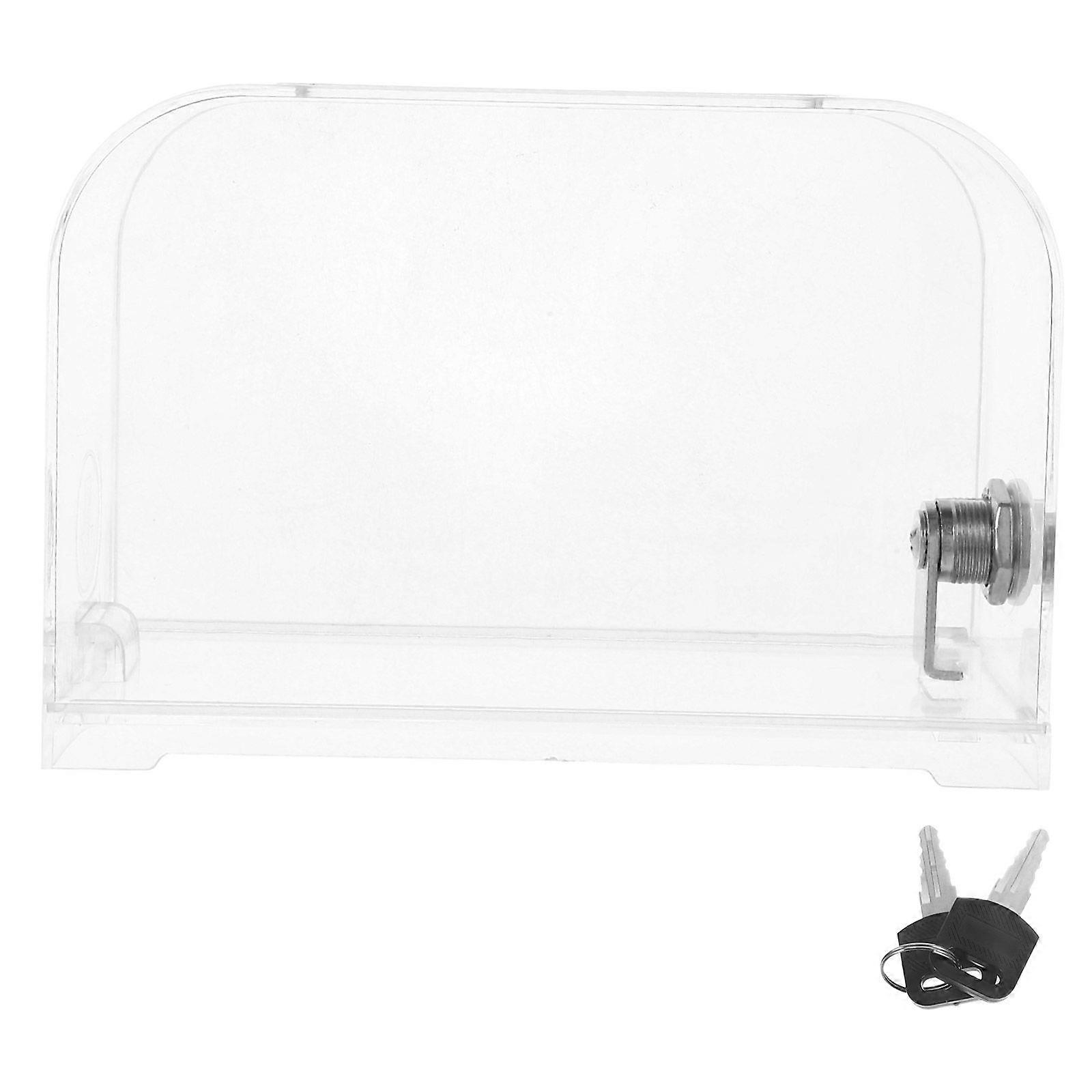 2pcs Clear Fundraising Donation Box with Lock Keys Public Ballot Box Voting Box Suggestion Boxes
