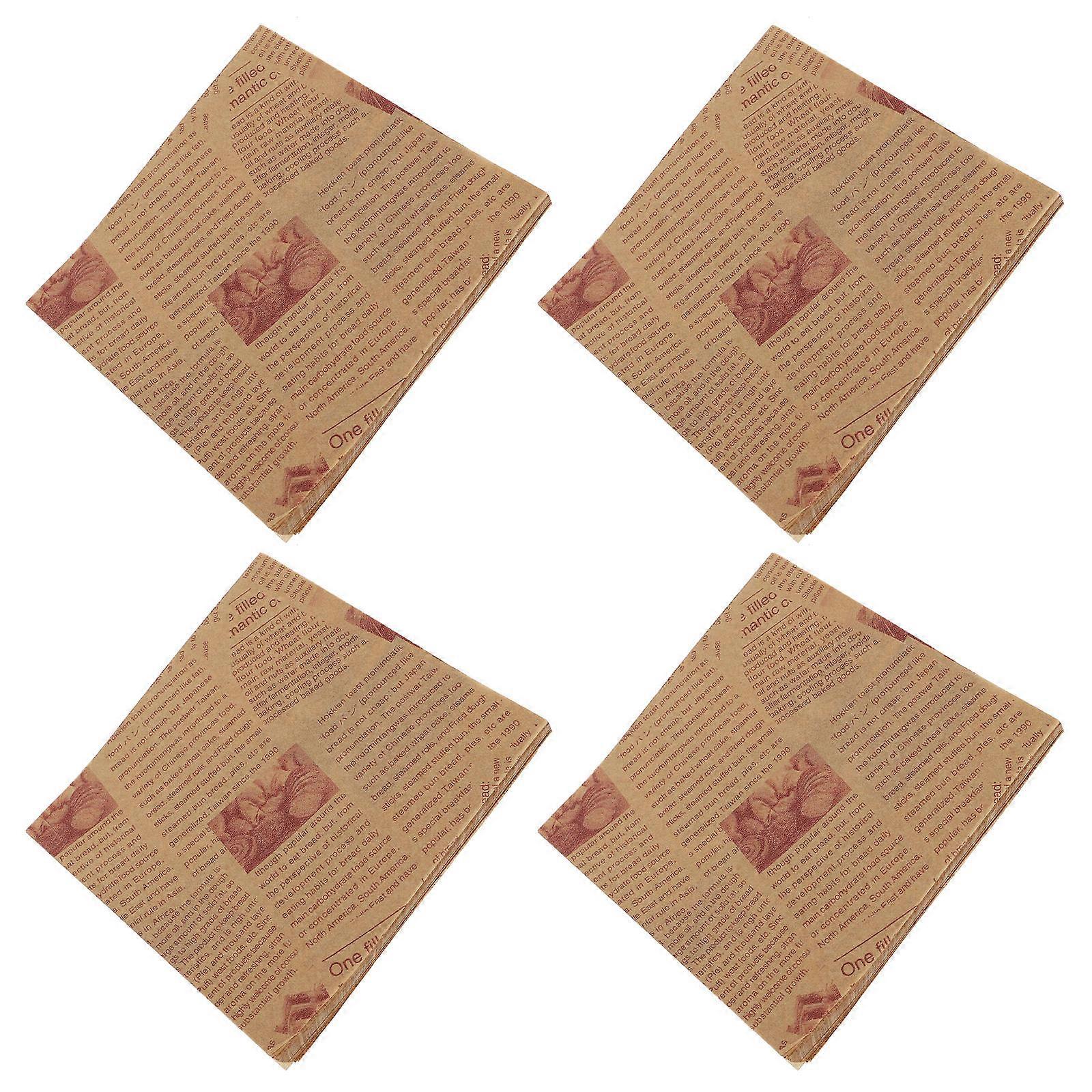 Unbleached Baker Paper Parchment Paper for Baking Use 400Pcs Light Brown Sheets