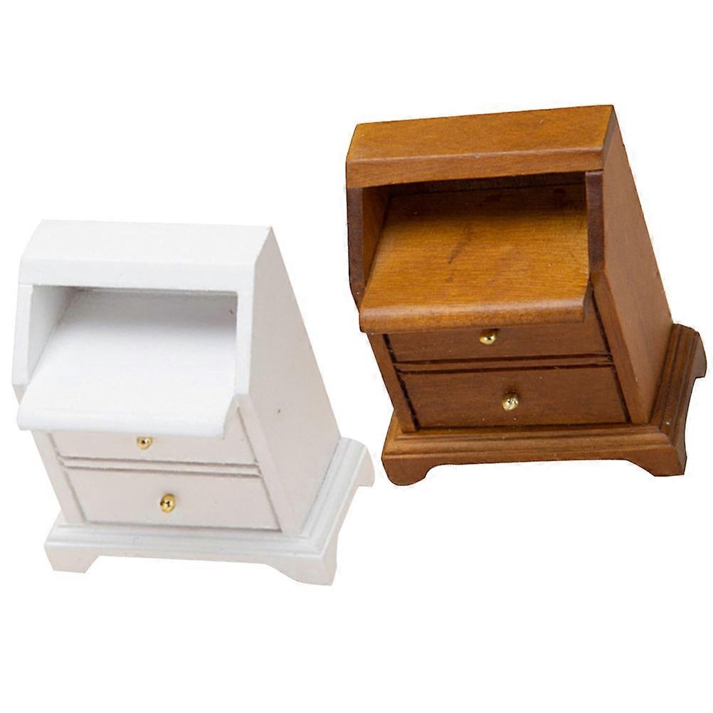 Miniature Cabinet Decor for Kids Play Smooth Edged Assorted Color Synthetic Material 2pcs