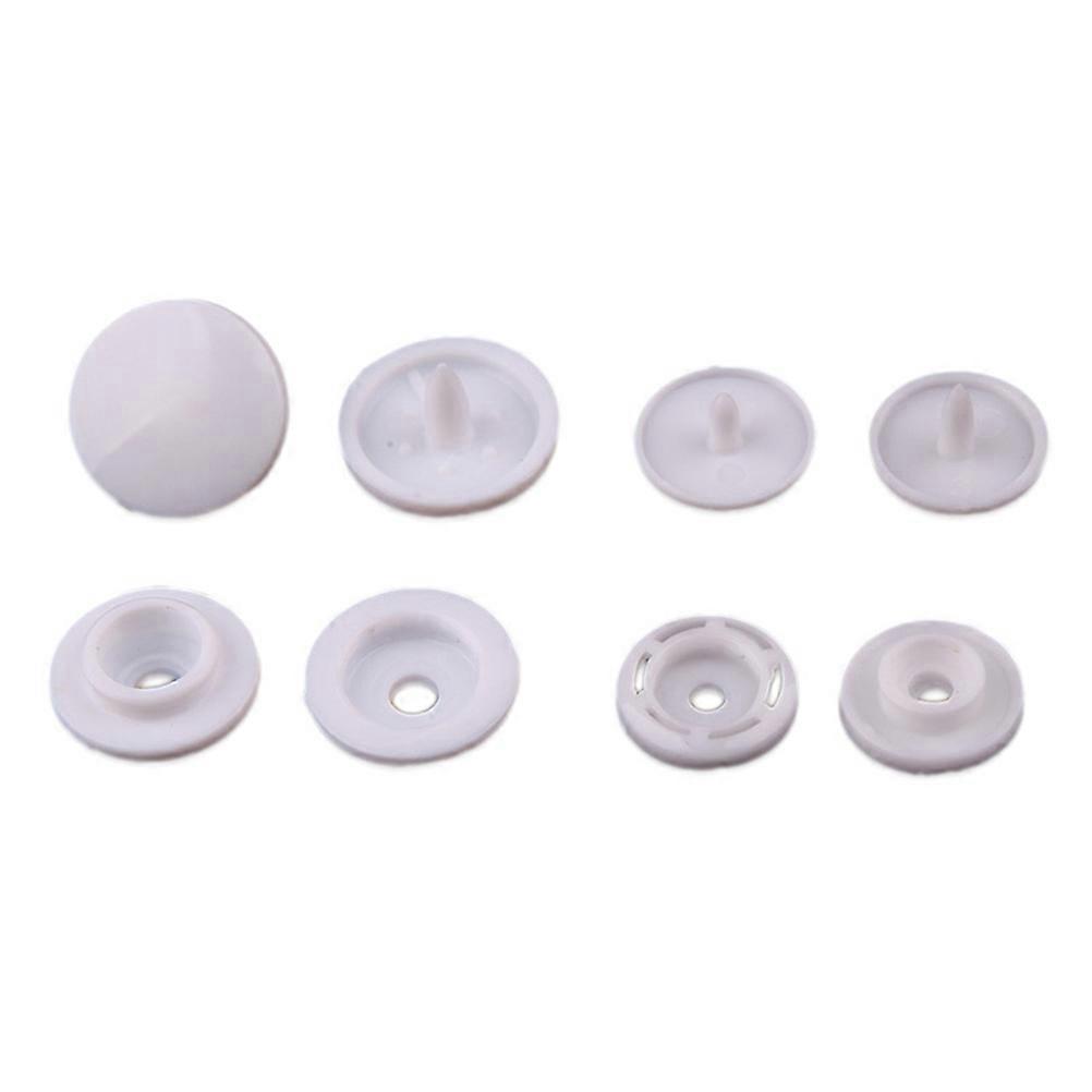 Sew On Snap Buttons T3 Plastic Button Resin Material White Easy To Use For Childrens Clothing Parents Of Infants 100Sets