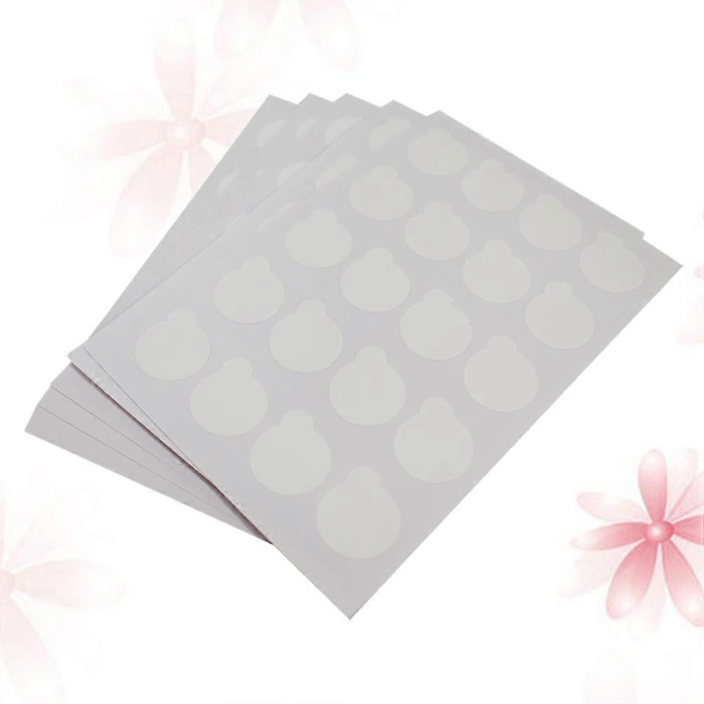 100 Pcs Disposable Grafted Eyelash Glue Gasket Extension Adhesive Stickers Cosmetic Makeup Tool (Small Size, 1 Piece 20 Pcs, 5 Pieces/Pack)