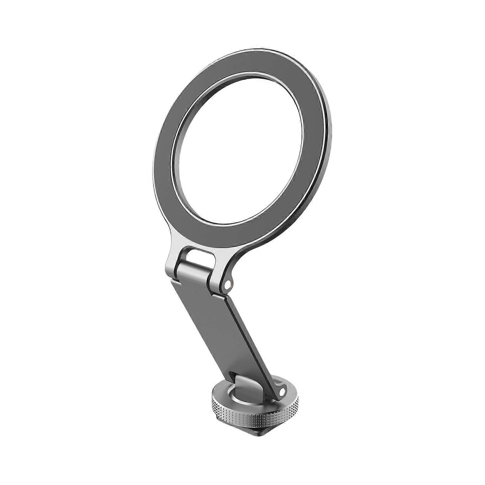 Magnetic Phone Stand with Cold Shoe Mount and Standard 1/4 Thread for Setups  Gray