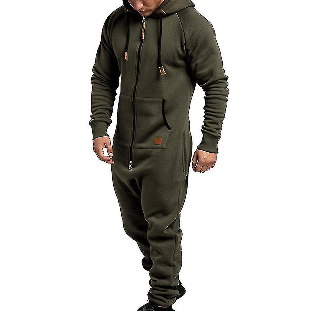 Men Onesie All In One Hoodie Zip 