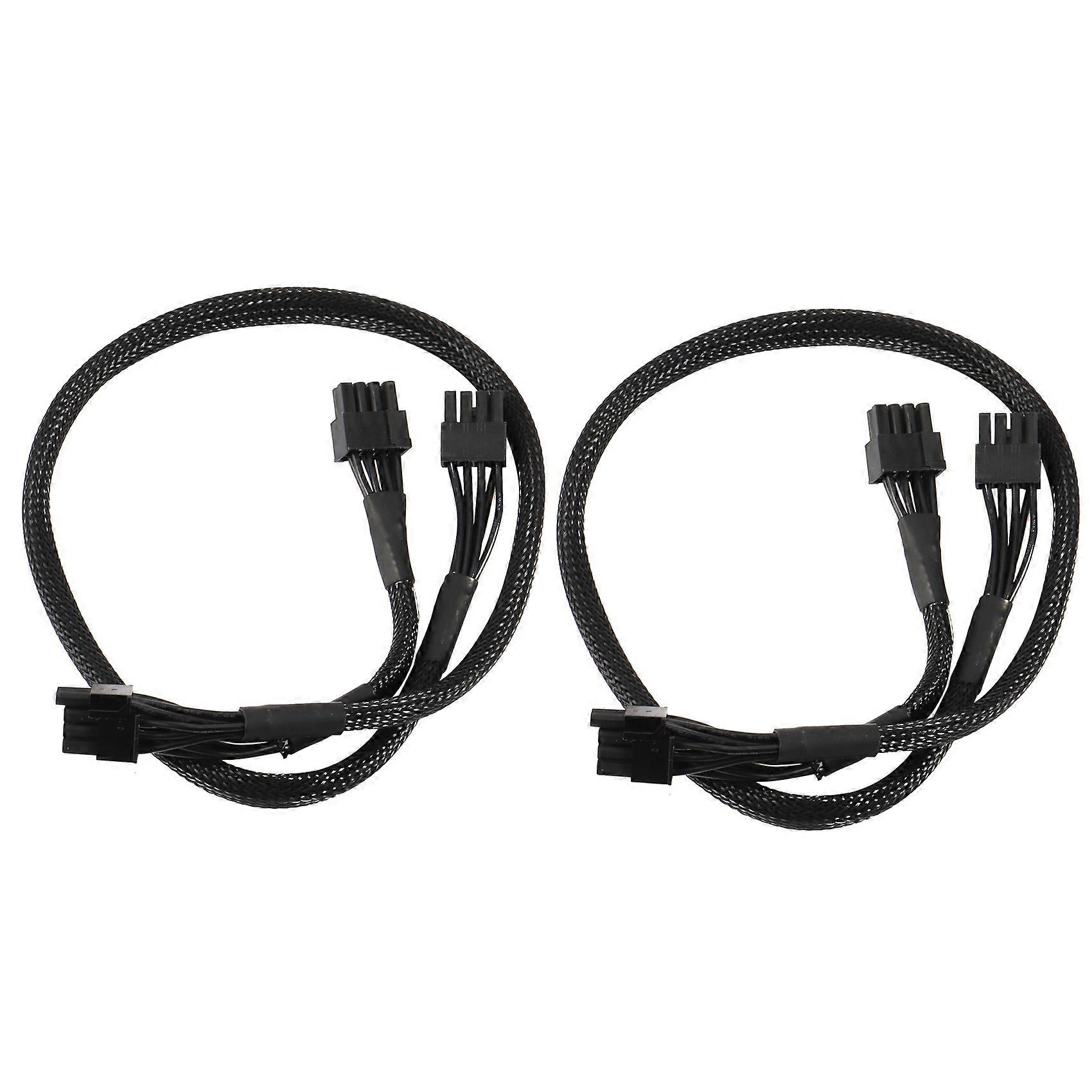 2X PSU 8Pin to Dual 8Pin(6+2)Pin PCIe Modular Power Supply Cable for Supernova G2 G3 P2 T2 GS 650 75