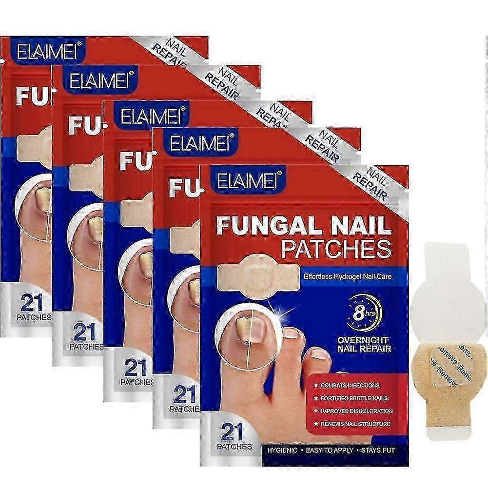 Parches impermeables para reparación de hongos en las uñas, pegatinas correctoras para uñas encarnadas, 1/2/3/4/5 unidades para uñas descoloridas o dañadas.