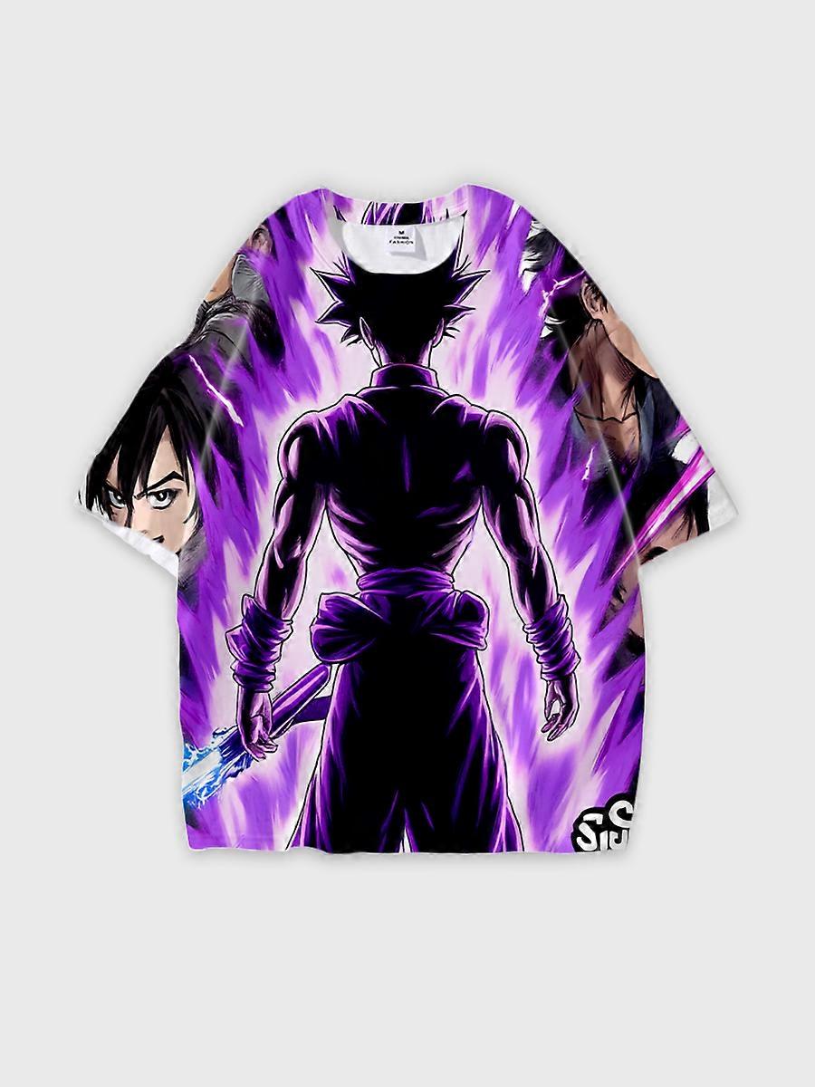 T-shirt round neck Cartoon Pattern loose short sleeve E3095