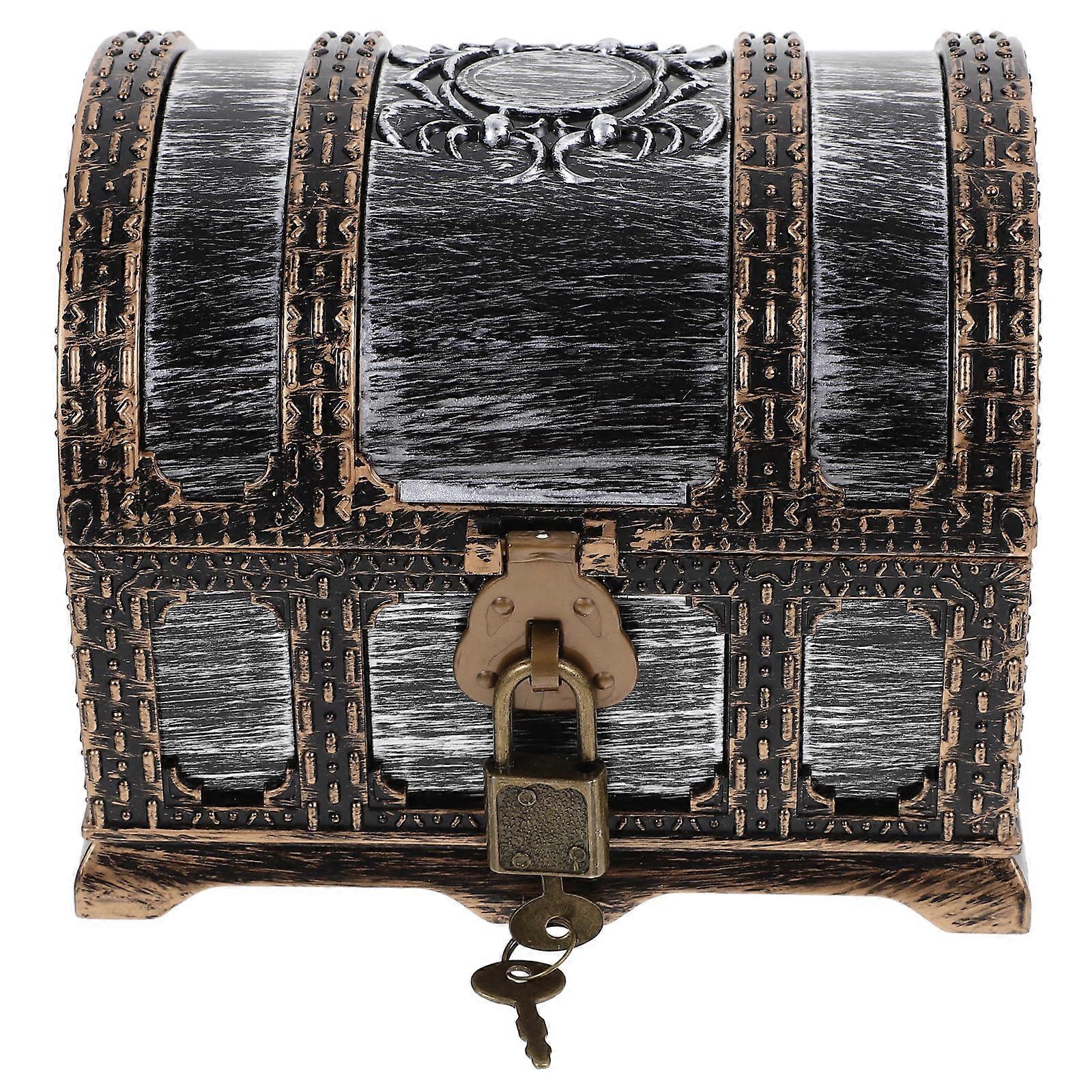 Retro Jewelry Box for Storage with Detailed Workmanship and Made of Plastic 7x5x3 Inches