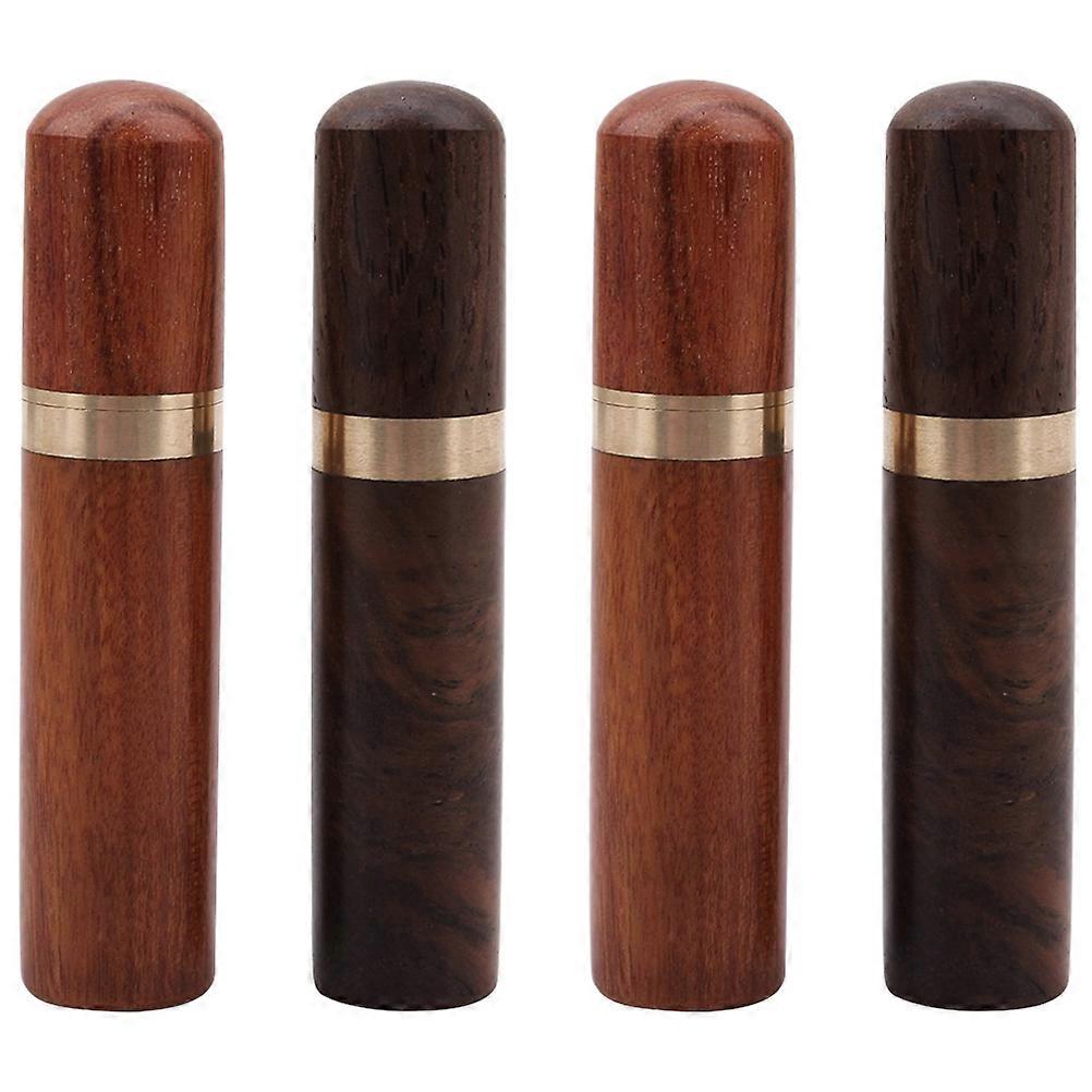 Wooden Needle Box Set of 4 Durable Threading Holder Storage for Crafts Sewing and Quilting Organizing Needles Portable Design