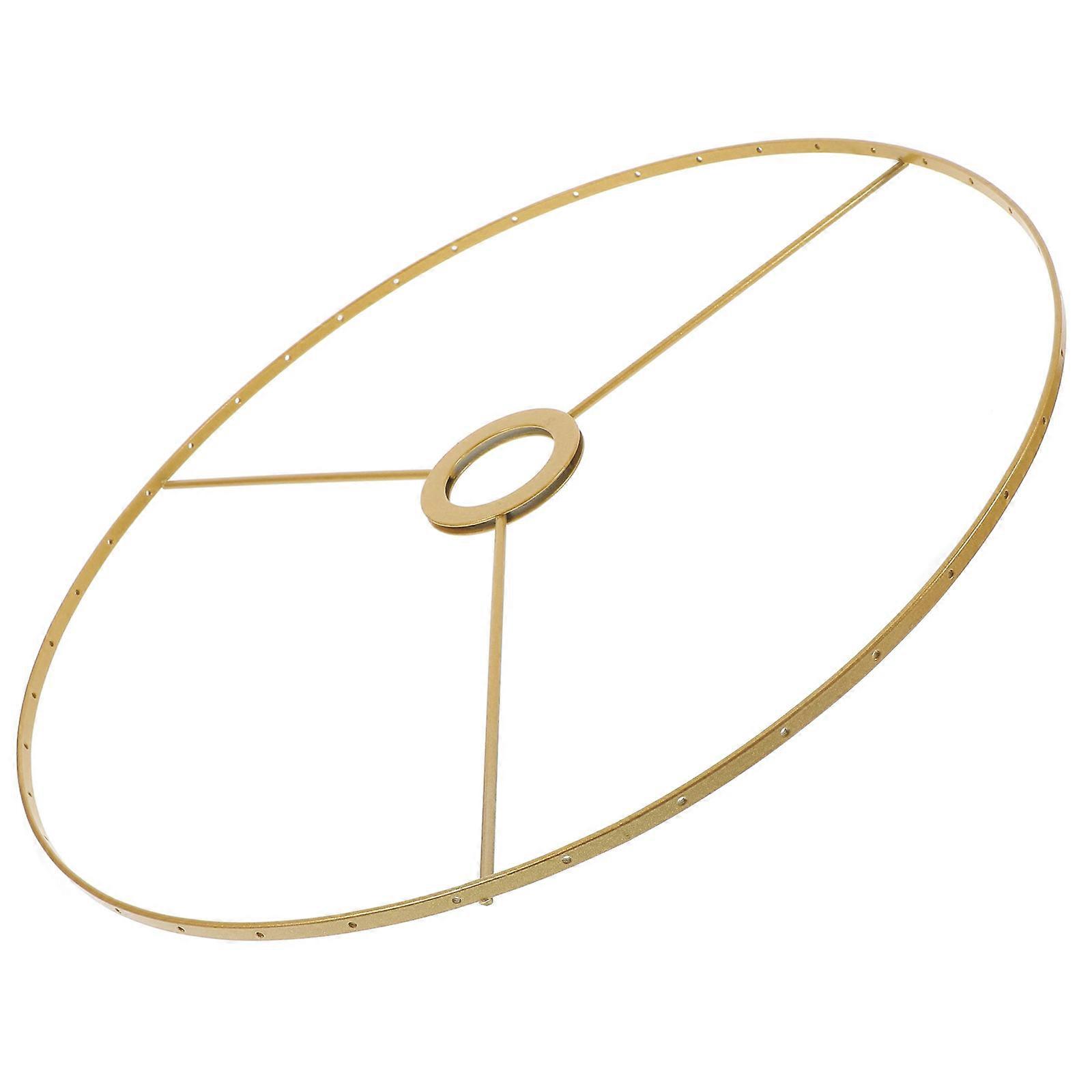 Metal Lampshade Frame DIY Friendly Lamp Shade Part Round Shape Interior Decoration 38.00X38.00X0.90CM 1Set