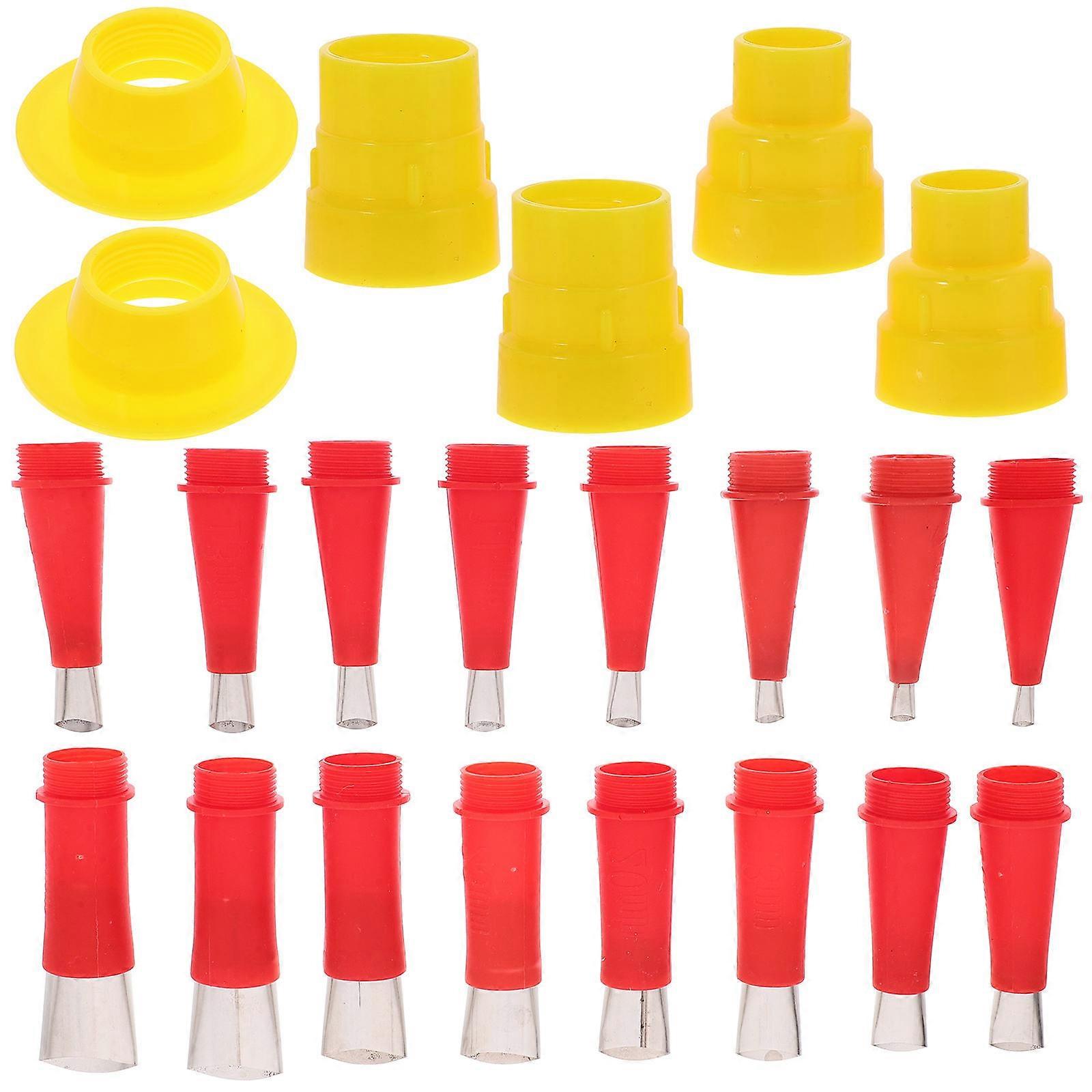 22pcs Universal Stainless Steel Caulking Nozzles with Removable Base for Home Use Durable and