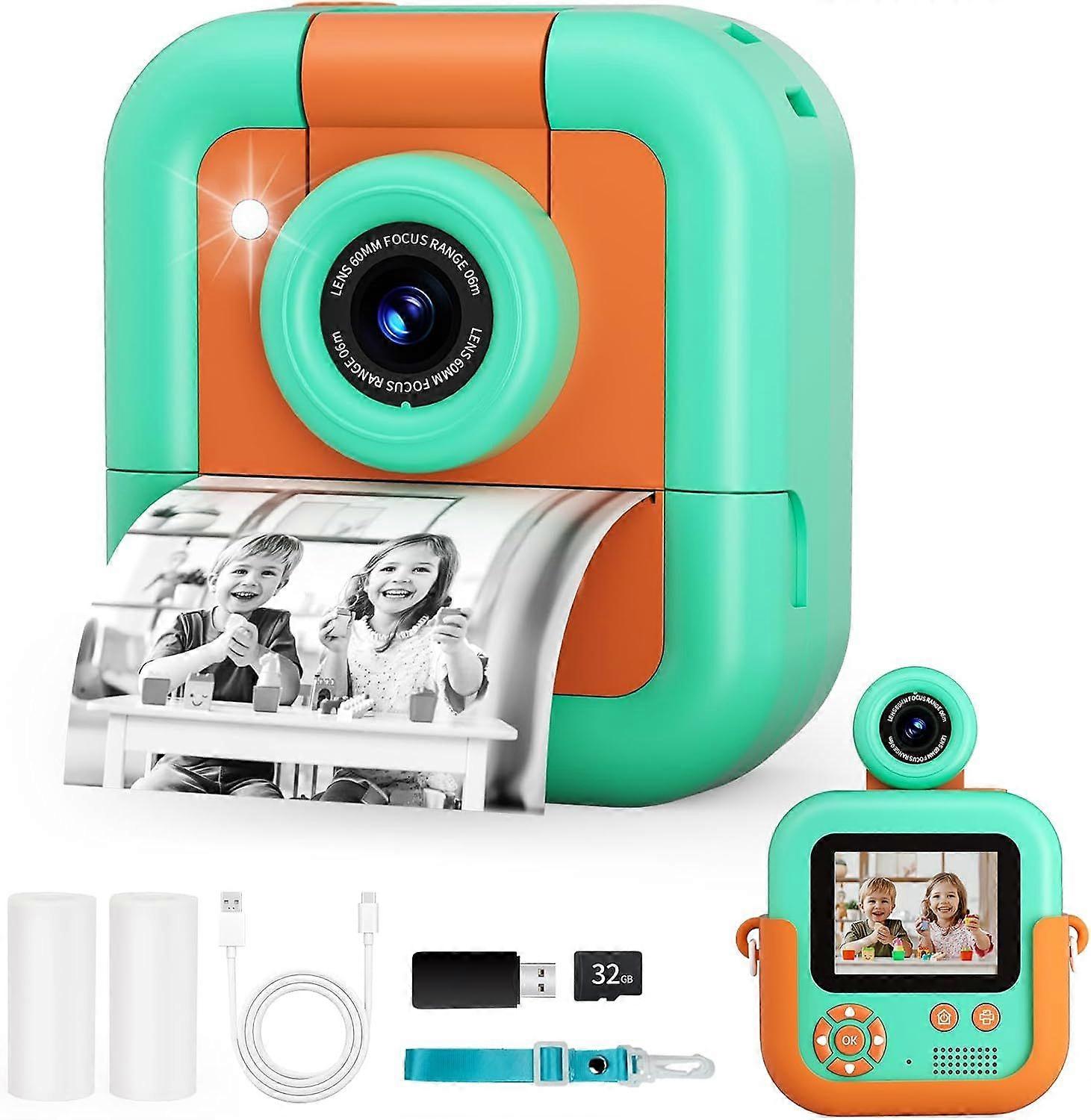 2025 Newest Kids Camera Instant Print, 2.4 Inch Screen Toddler Digital Camera