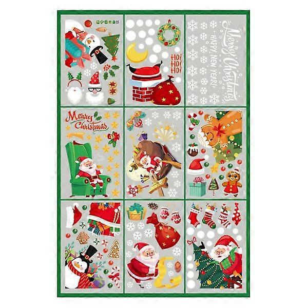 9pcs static Christmas window decals, gingerbread man.