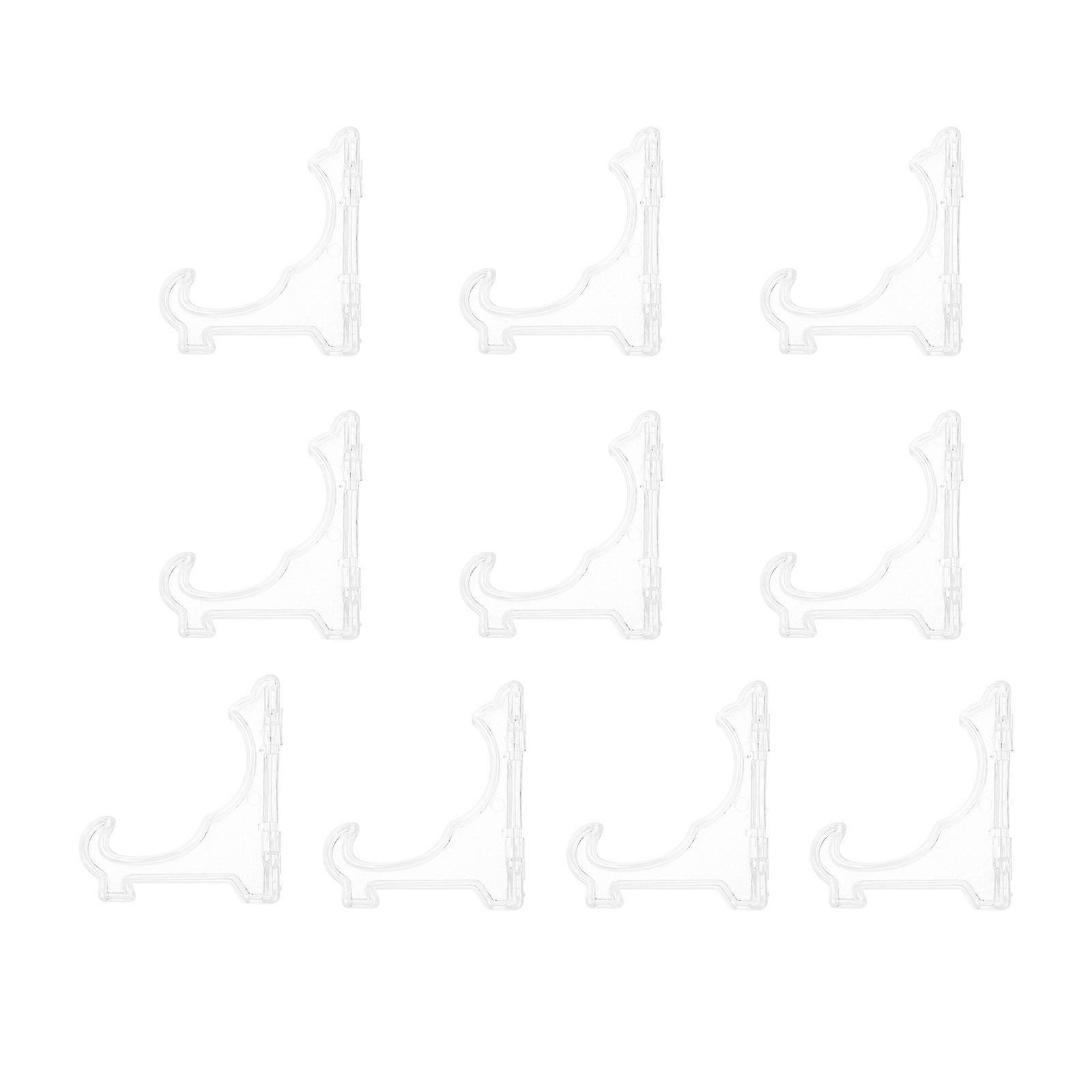 Triangle Stands Clear Acrylic Easel Display Stand For Coin Badge Medal Storage 4X3.5CM 10Pack