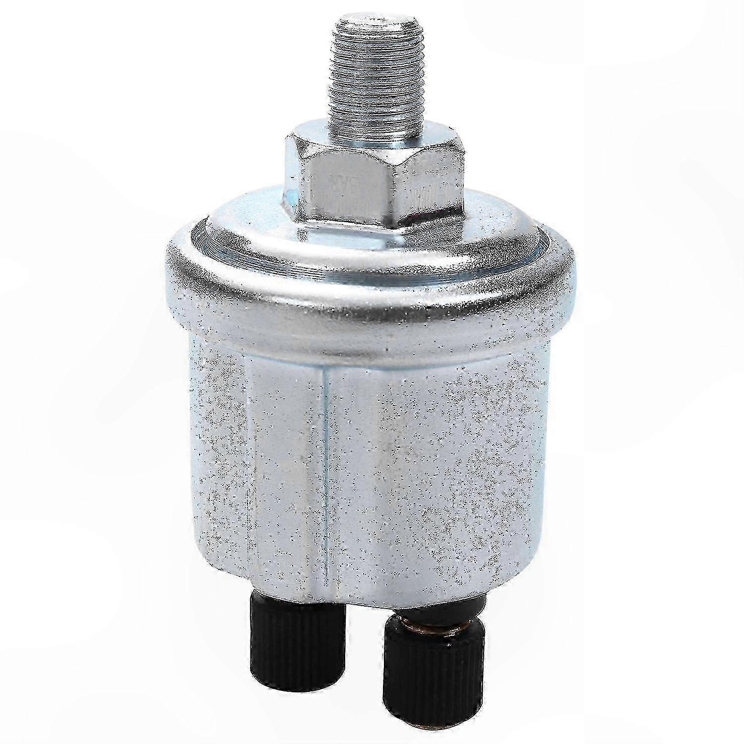 Silver 10mm Oil Pressure Sensor Alarm, 0-10 Bar, 1/8 NPT Thread, Compatible with Generators and Engines