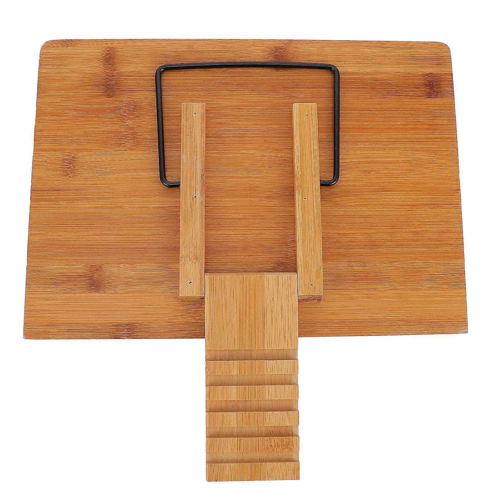 Vintage Bamboo Tablet Holder Computer Stand Designed For People Who Work With Laptops 1Set