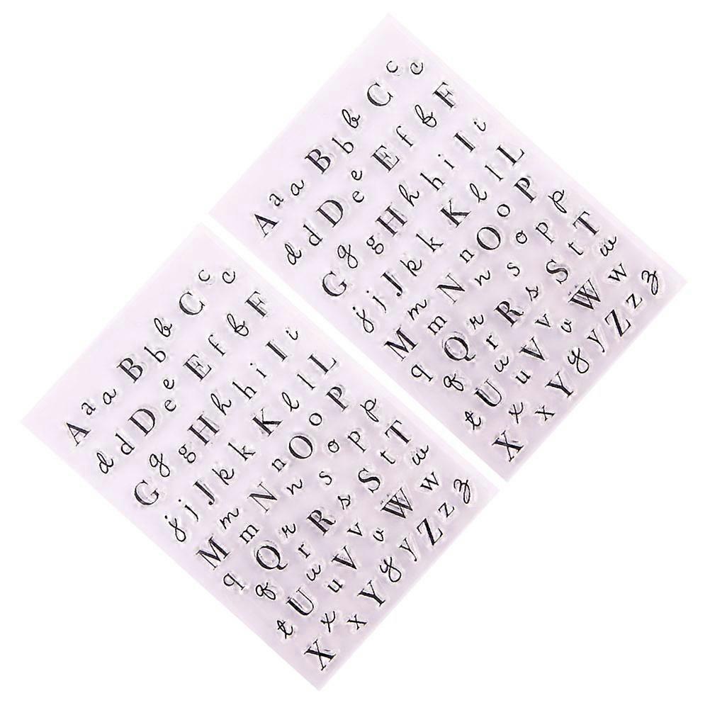 Letters Clear Stamps Transparent Design For Book Stamps 2Pcs