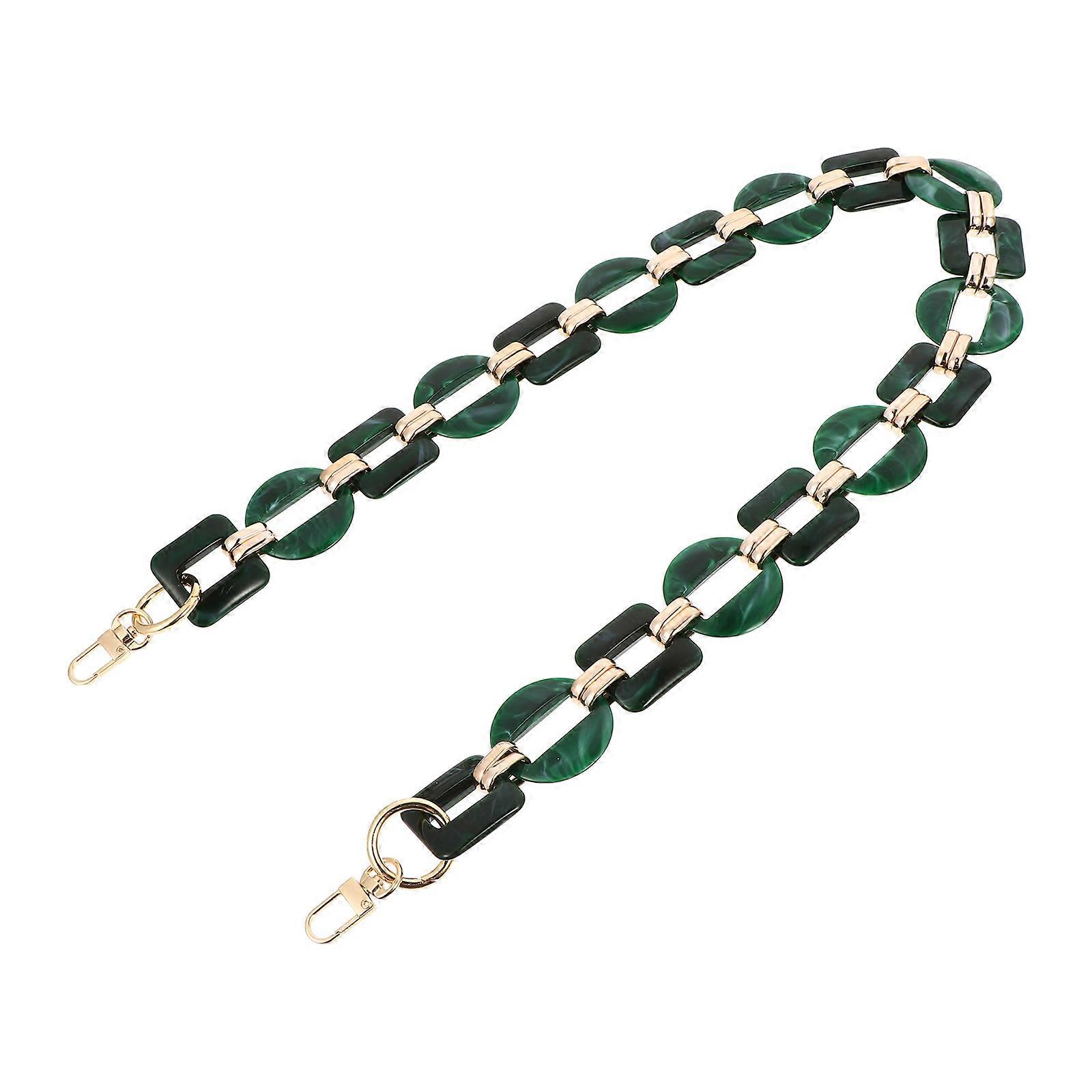 Retro Style Resin Bag Accessory Chain Strap For Purse Fashion Outfit Women Men 31.5×1.6×0.2in 1Pack