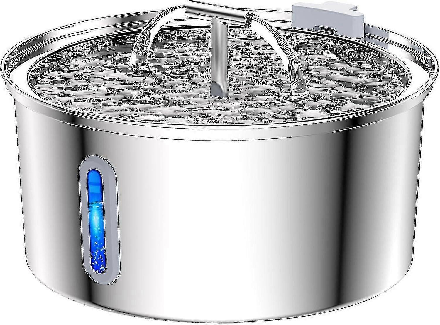 Elegant 108oz Cat Water Fountain with LED Light and Filtration System for Pets