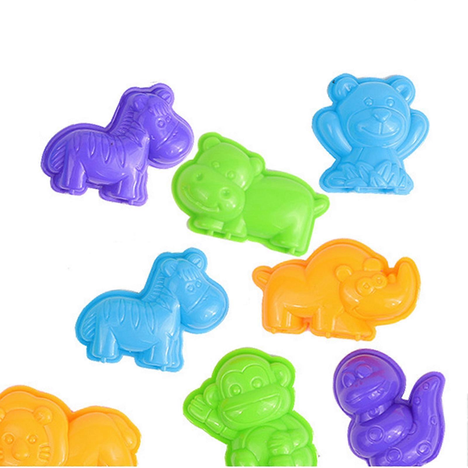 Kids Play Sand Set Stimulate Imagination Keep Moist Safety Colored Play Sand for Children Animal Set Basic 5.3oz