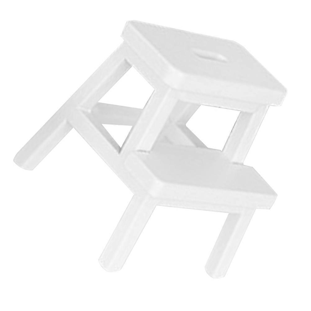 Miniature Wooden Step Stool Model for Doll House Mini Furniture 1 Set