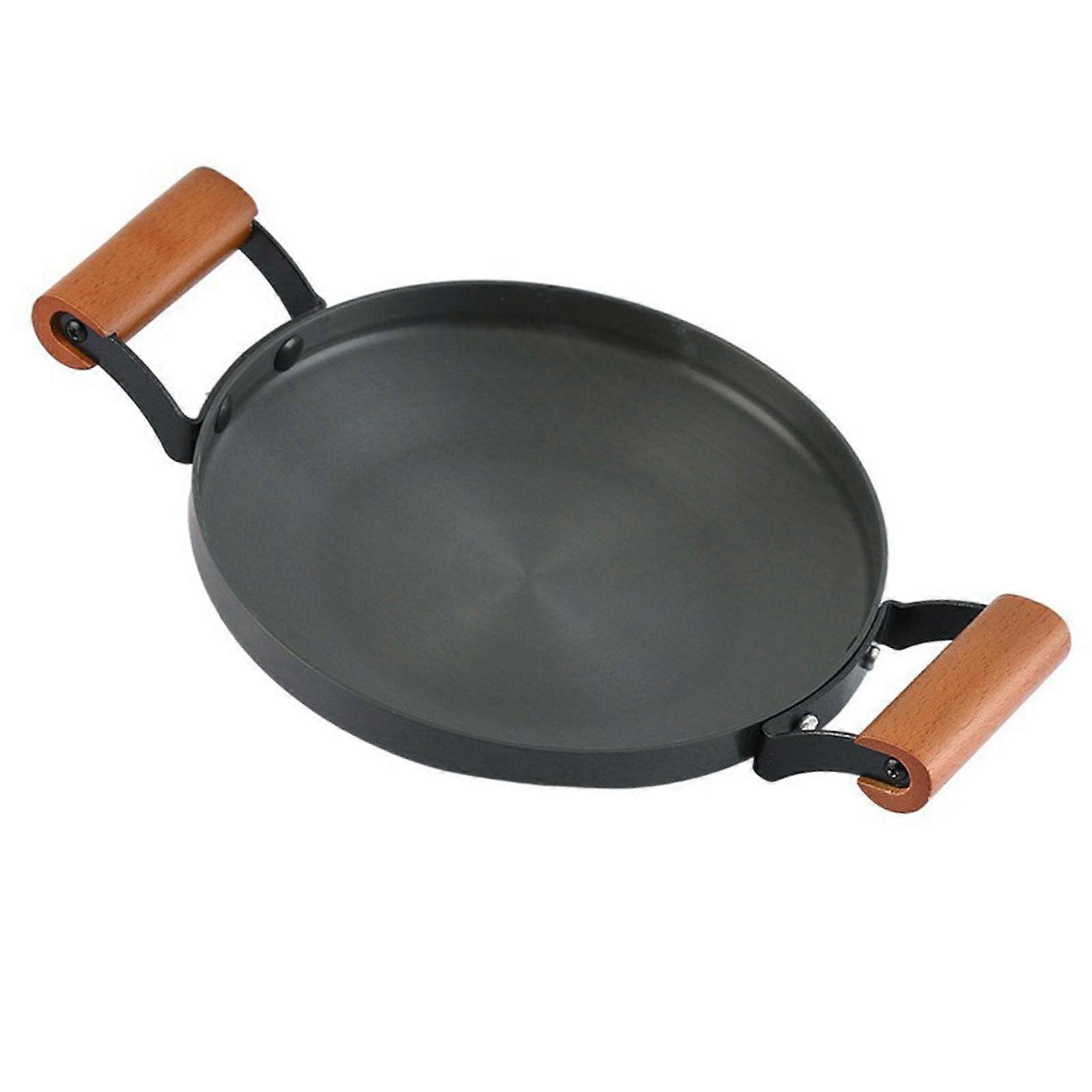 Braising pan, multifunctional induction cooking pan with two handles for home kitchen cookware, aluminum alloy (24 cm)