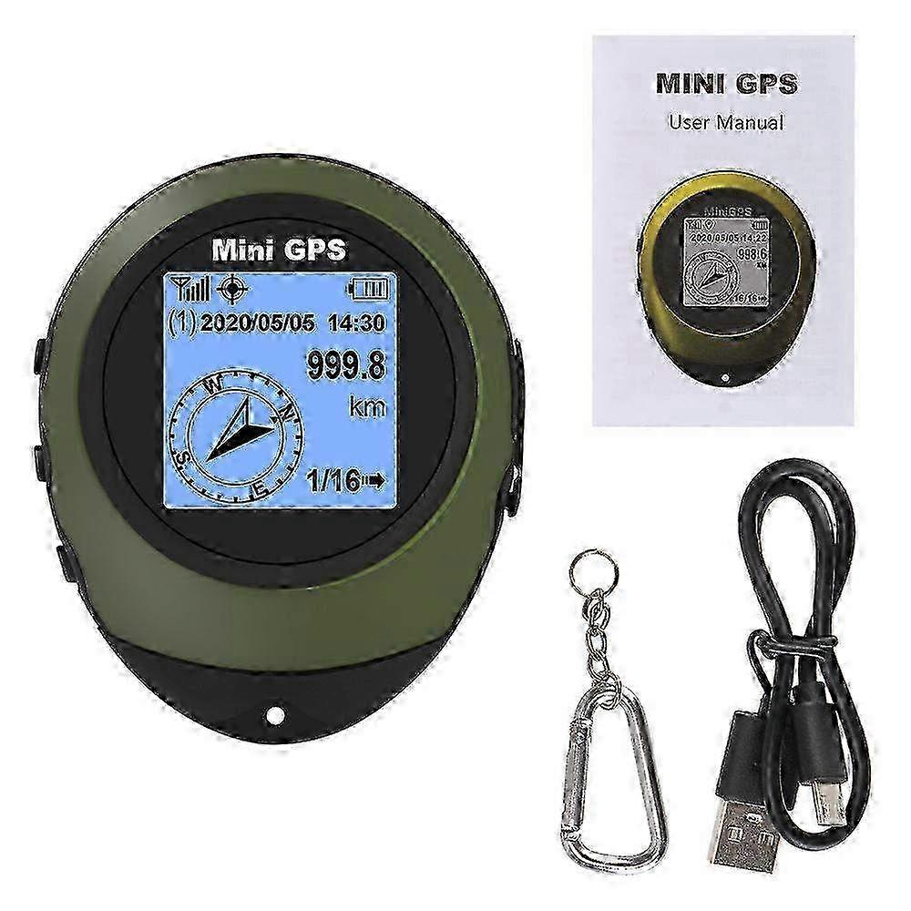Portable Mini GPS Navigation Device with Compass for Outdoor Activities Ideal for Hiking and Travel
