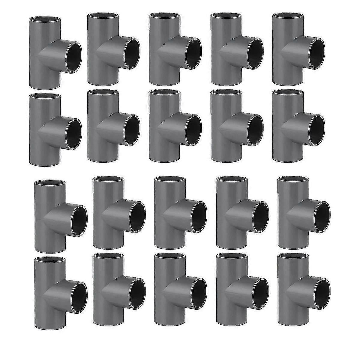 Three-way PVC pipe fittings, 24-piece set, 1-inch, Environmentally friendly, durable and easy to install