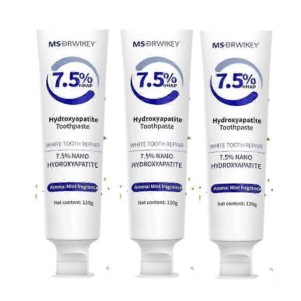 MSDRWIKEY 7.5% Hydroxyapatite Toothpaste for Enamel Protection Fresh Breath