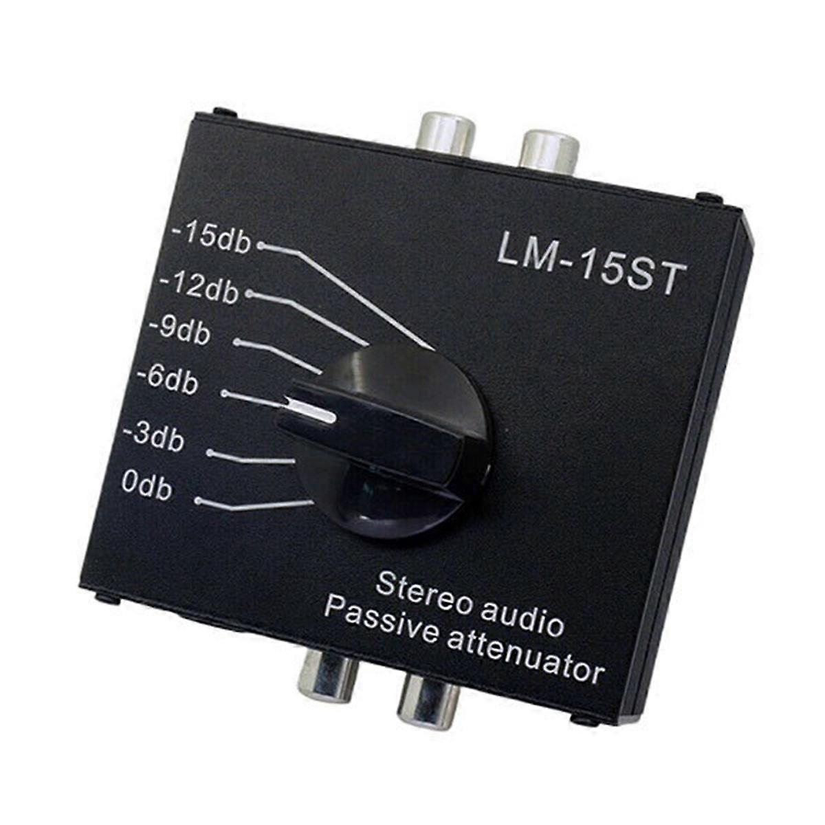 Stereo Audio Passive Attenuator Compatible 3.5mm 6.35mm Interface Six Switch Modes 0db -3db -6db -9