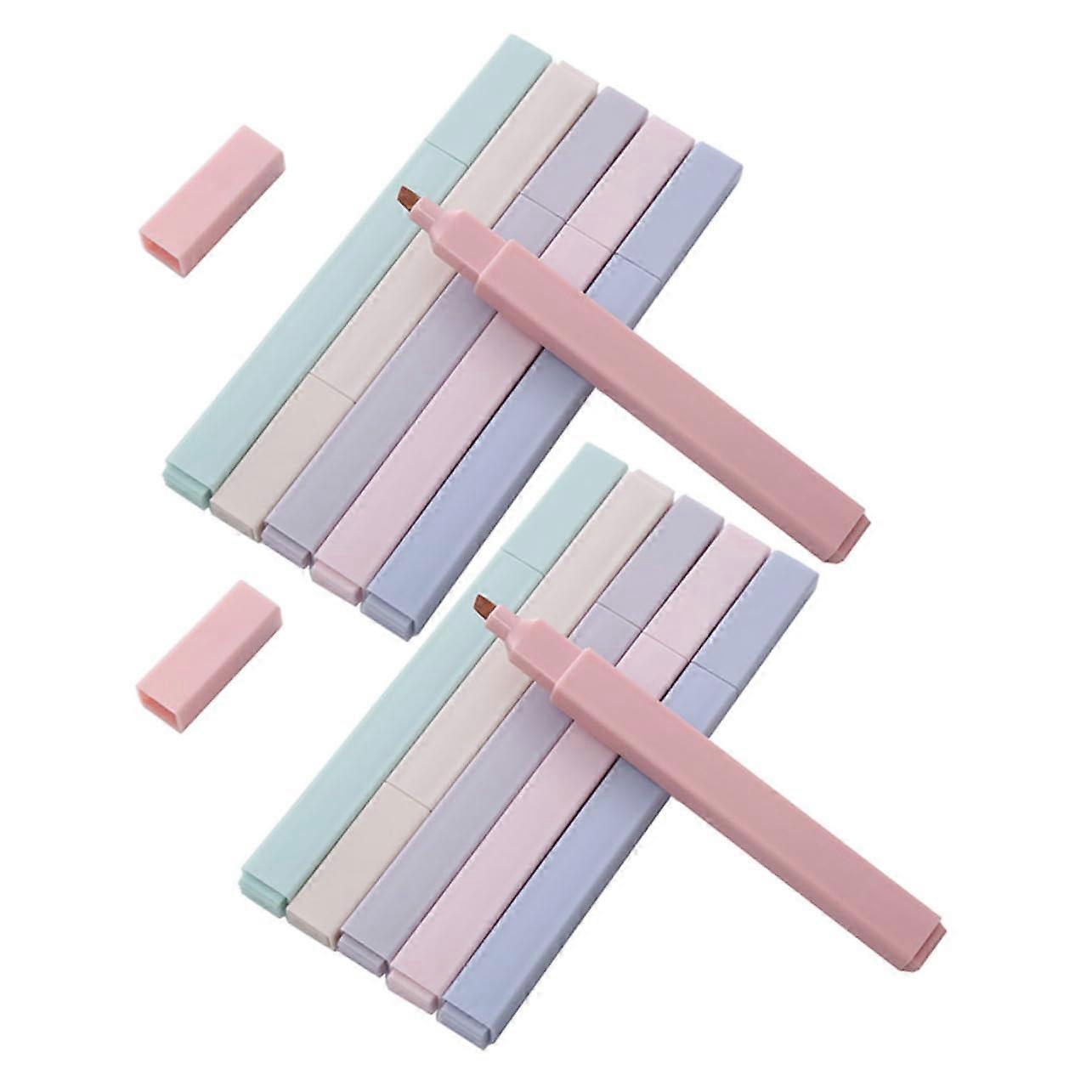 12 Pieces Assorted Color Highlighters for School and Office WaterBased Pigments