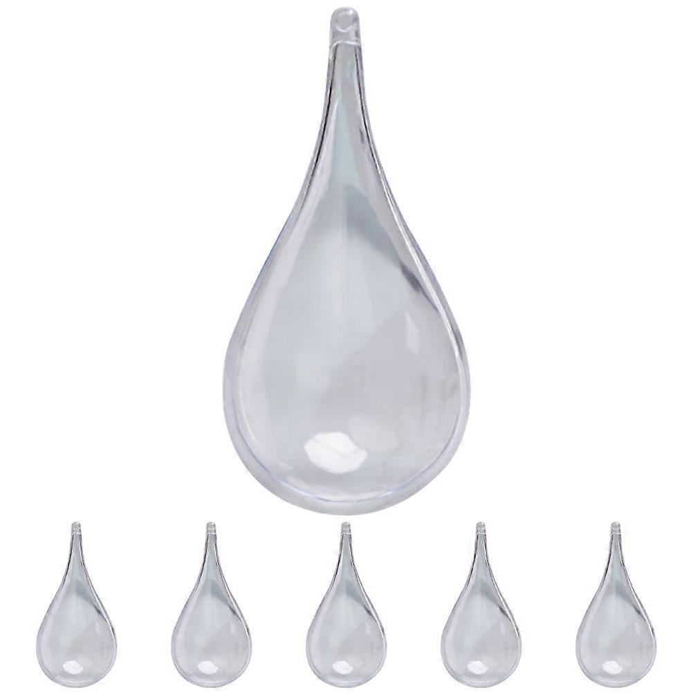 Clear Fillable Balls for Storage with Hanging Loop Transparent Plastic DIY Wedding Decoration 6pcs