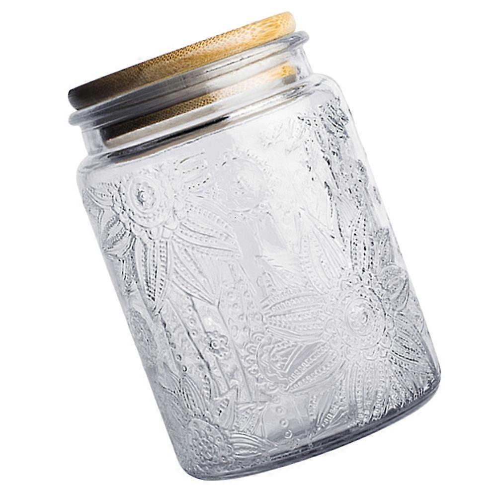 Coarse Grain Bottle Glass Canister Perfect For Household Users Featuring Easy To Clean Function 1Pack