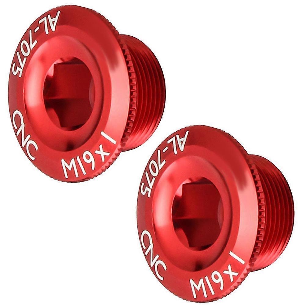 Crank Arm Bolt with Strong Compatibility for Bike Use Red Aluminum Alloy Easy to Assemble and Disassemble 2 Pieces