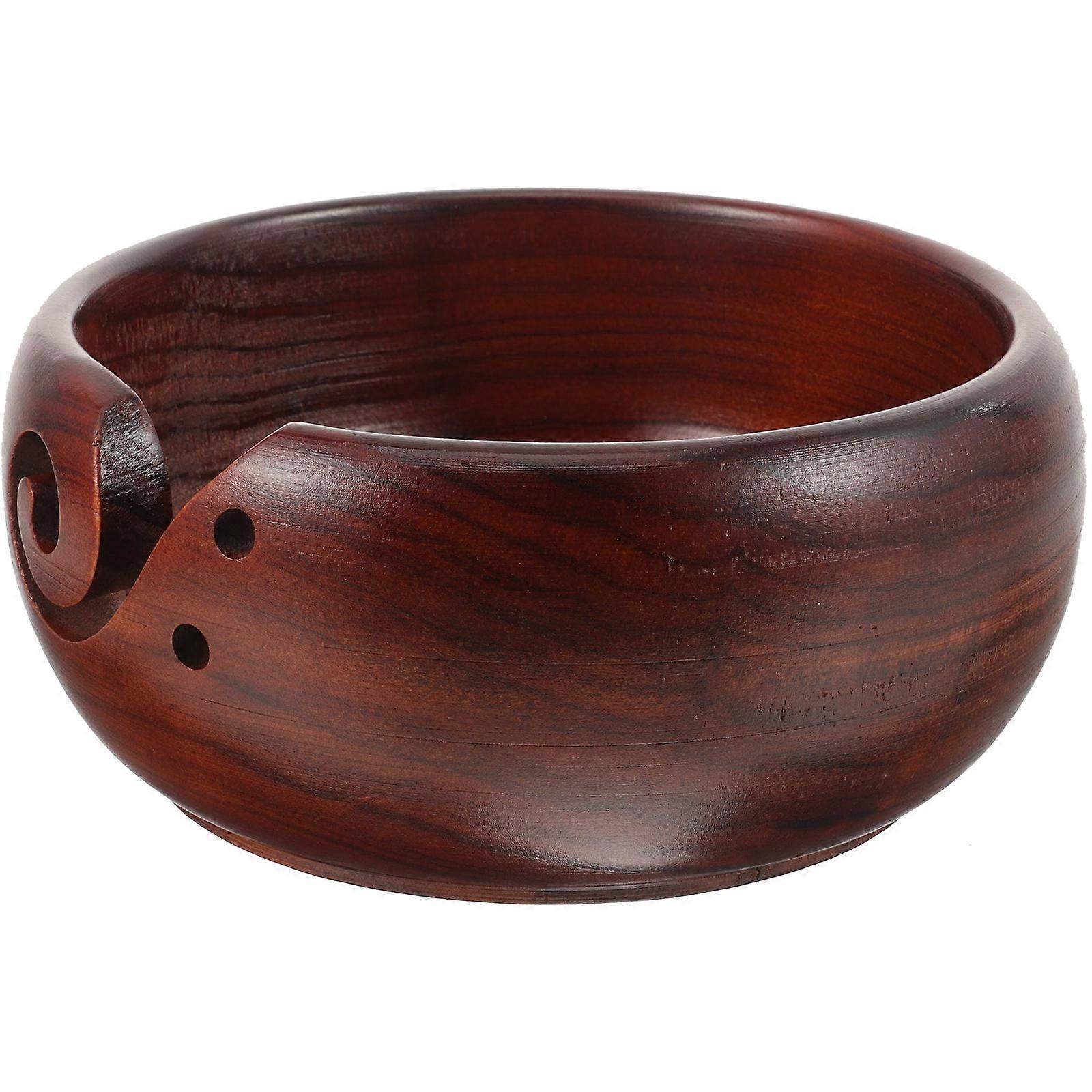 Dark Red Plastic Yarn Bowl for Storage Great for Organizing Knitting Tools and Wool 7 inches diameter